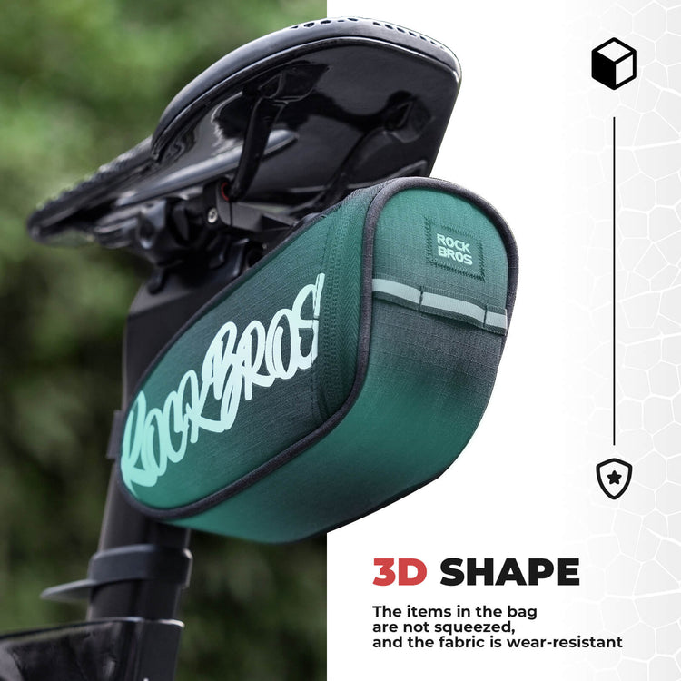 rockbros portable flash series bike saddle bag for cycling trips
#color_red