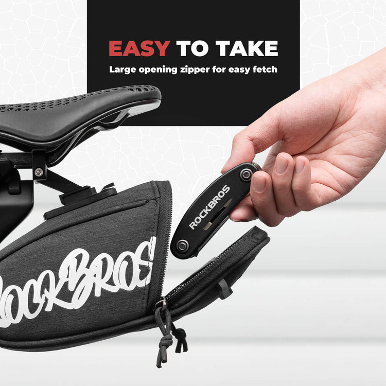 rockbros portable flash series bike saddle bag for cycling trips
#color_red