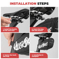 rockbros portable flash series bike saddle bag for cycling trips
#color_red