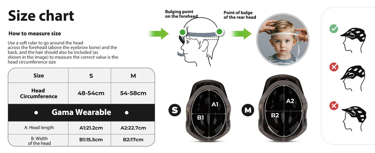 ROCKBROS adjustable kids bike helmet for a secure fit