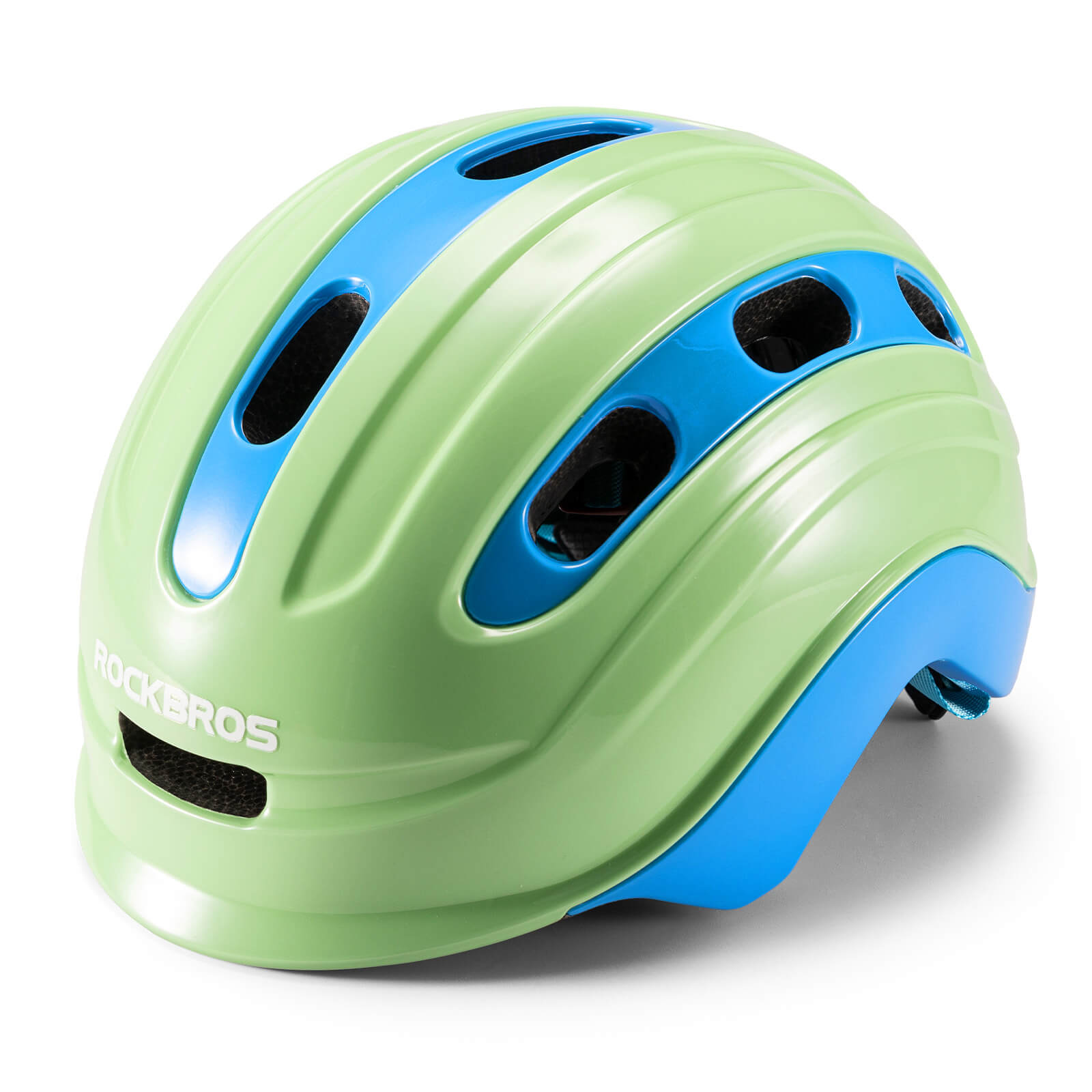 ROCKBROS kids’ bike helmet front view with lightweight protection.
#option_ocean tea