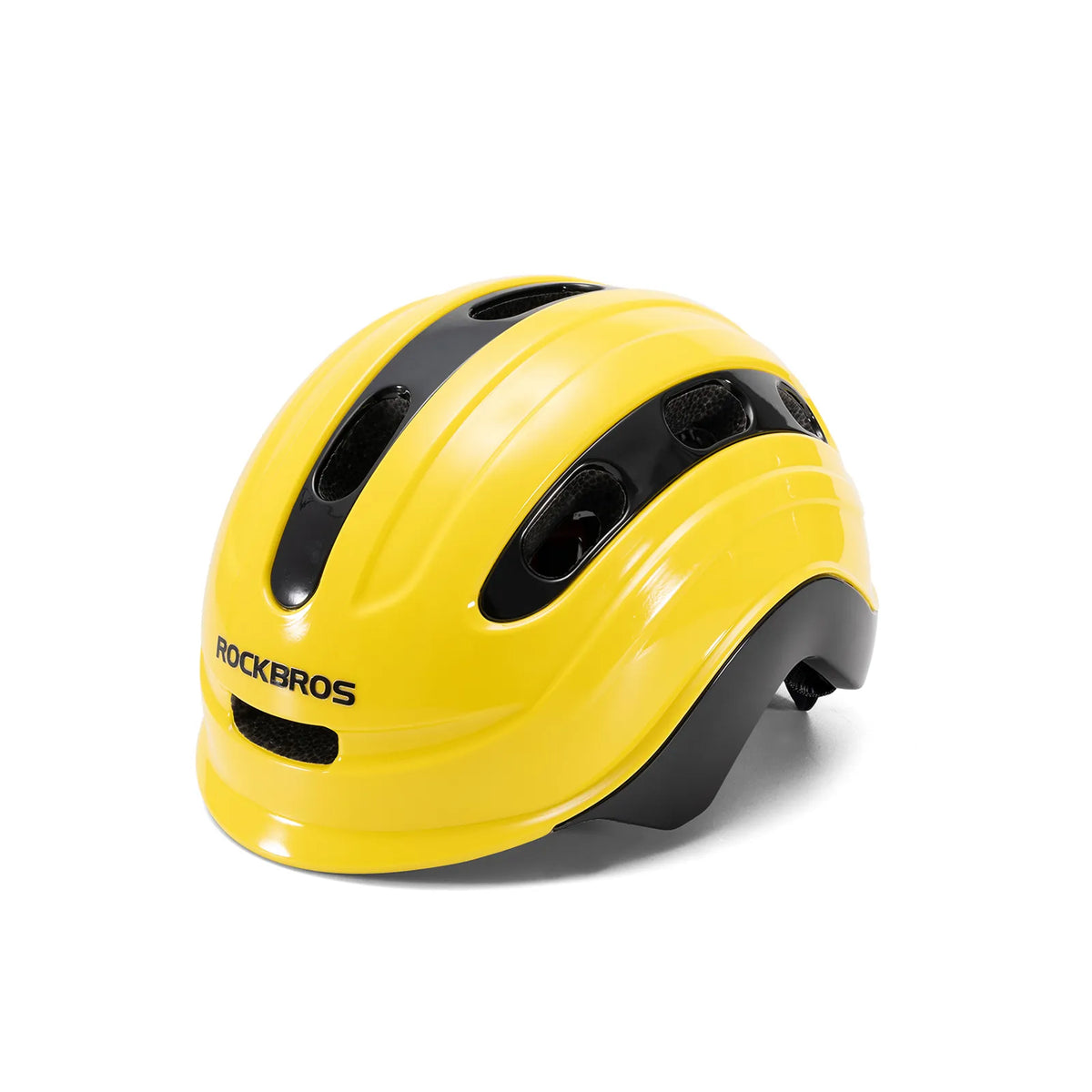ROCKBROS kids’ bike helmet front view with lightweight protection.
#option_yellow