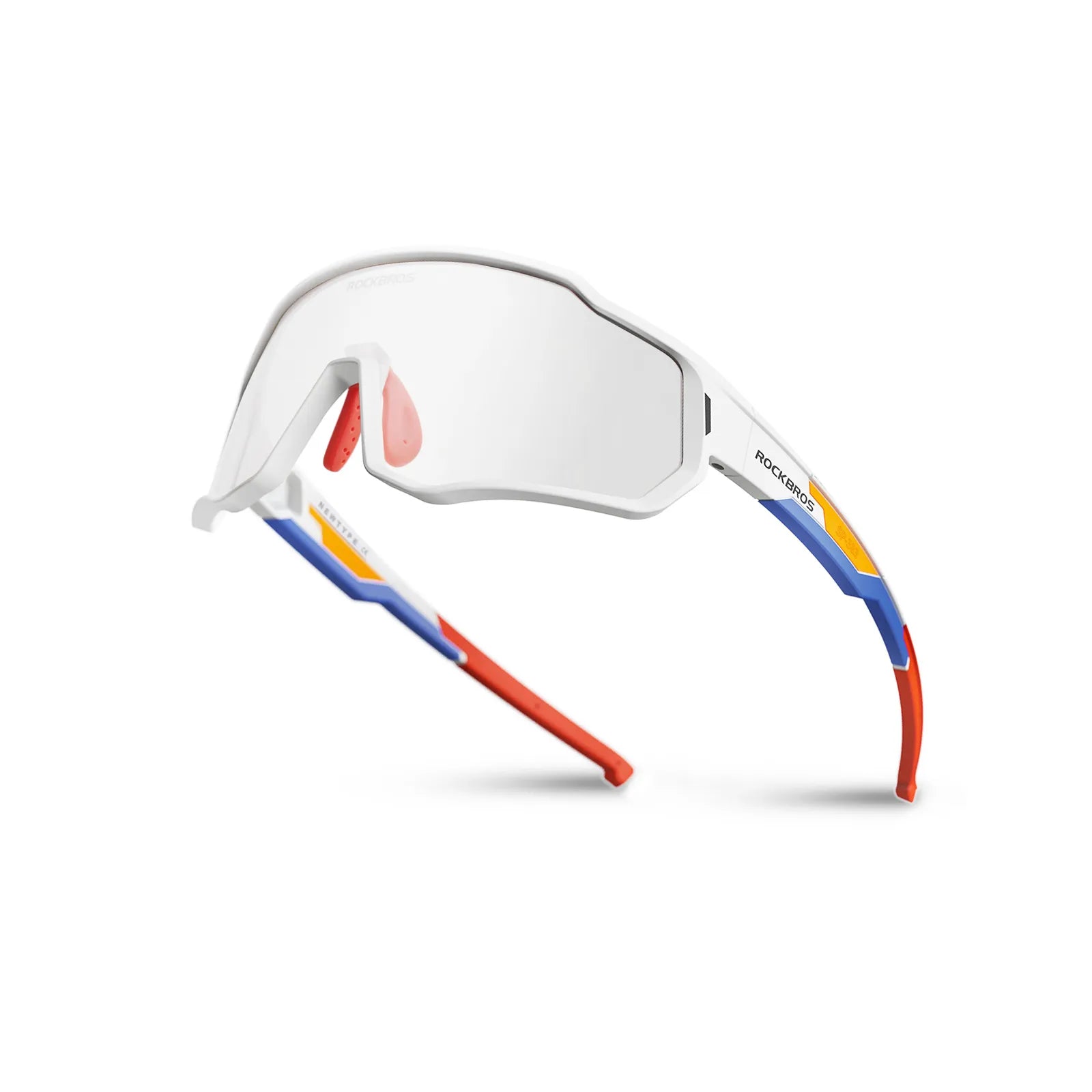 ROCKBROS Children's Sports Sunglasses featuring UV400 Protection and Intelligent Photochromic Lens Technology.
#color_white