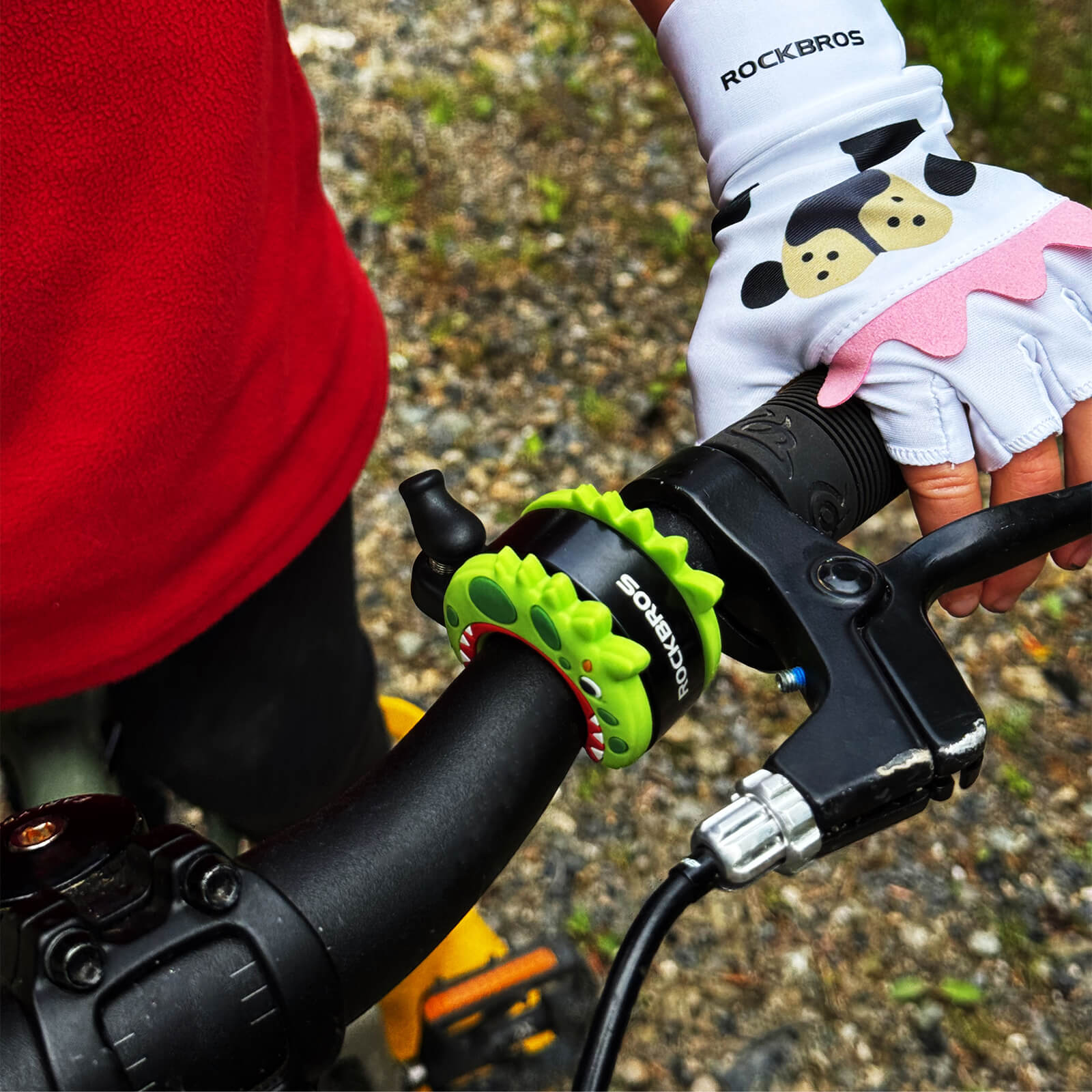 rockbros kids cartoon bike bell for children’s bikes.
#option_dinosaur