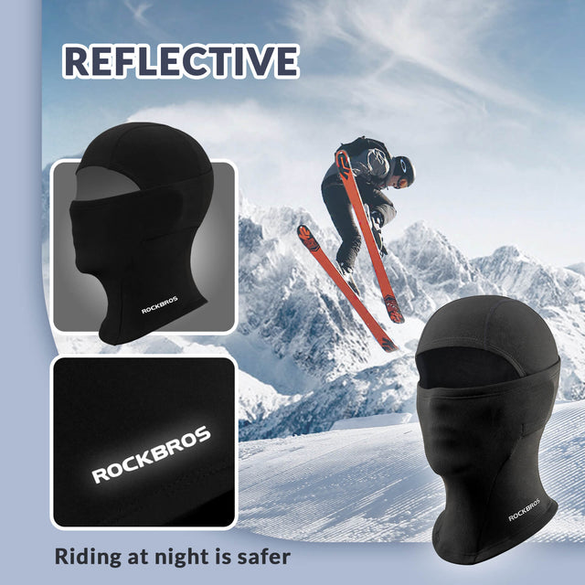 ROCKBROS windproof fleece cycling mask for kids outdoor riding
