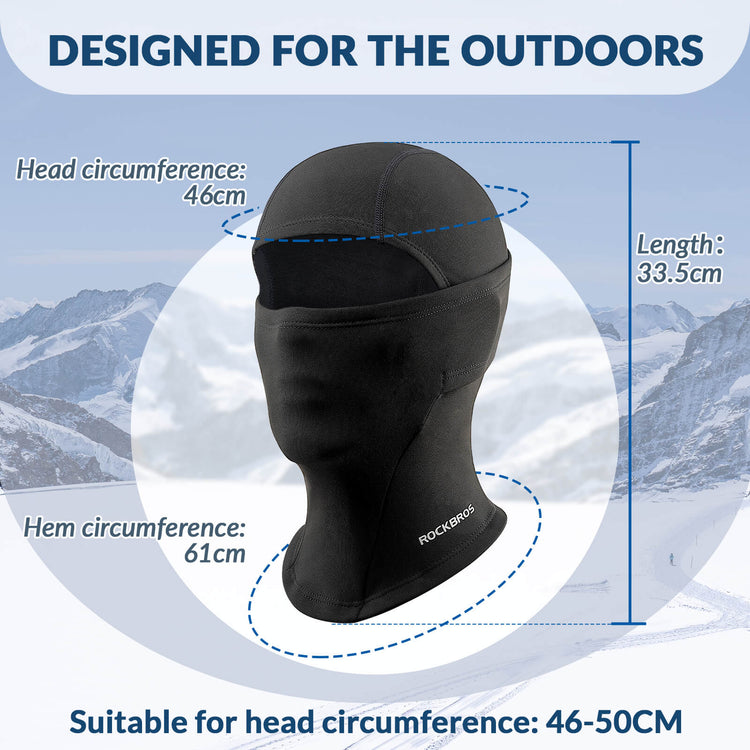 ROCKBROS windproof fleece cycling mask for kids outdoor riding