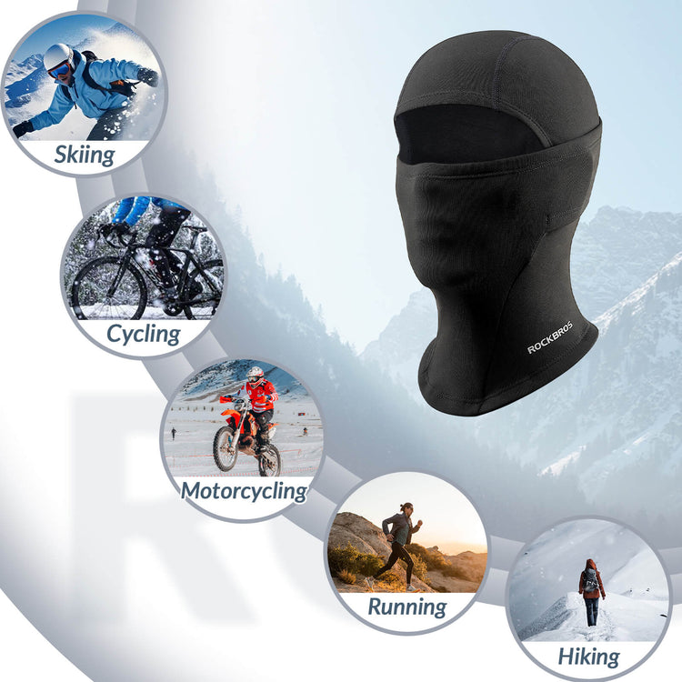 ROCKBROS windproof fleece cycling mask for kids outdoor riding