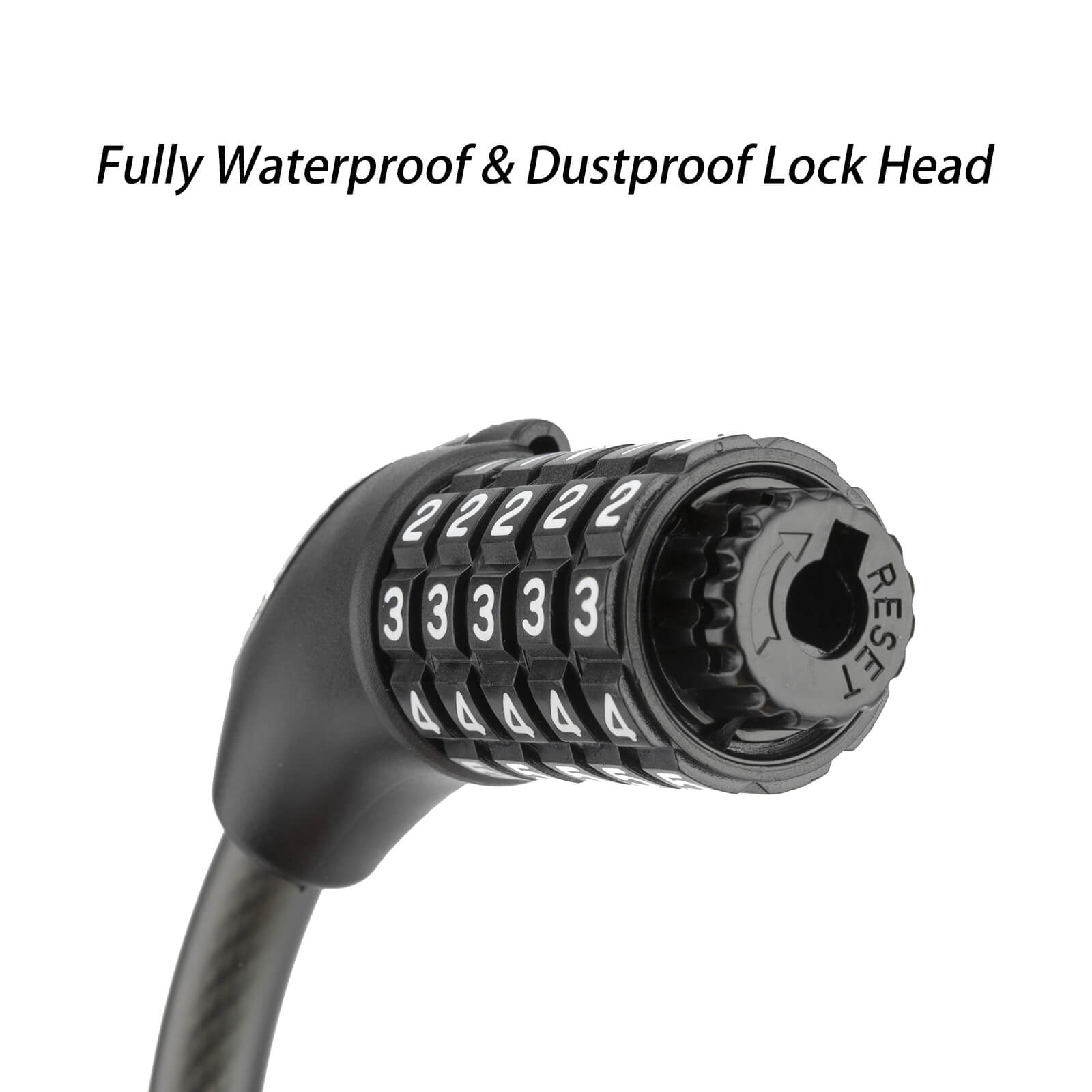 ROCKBROS anti-theft waterproof bike lock for outdoor use.