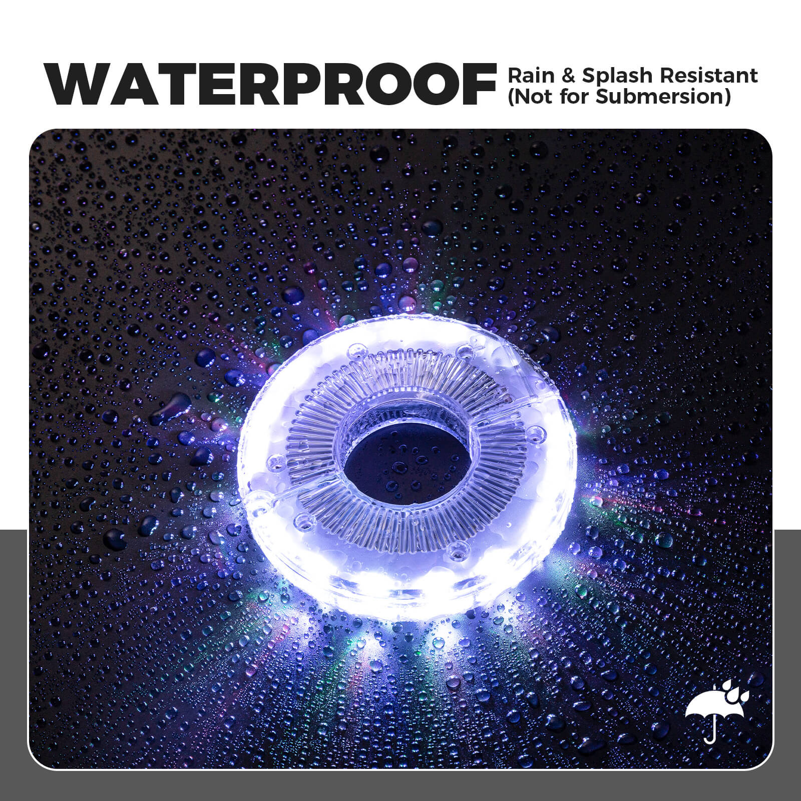 ROCKBROS LED Mountain Bike Hub Lights with 7-Color RGB Modes for Night Safety