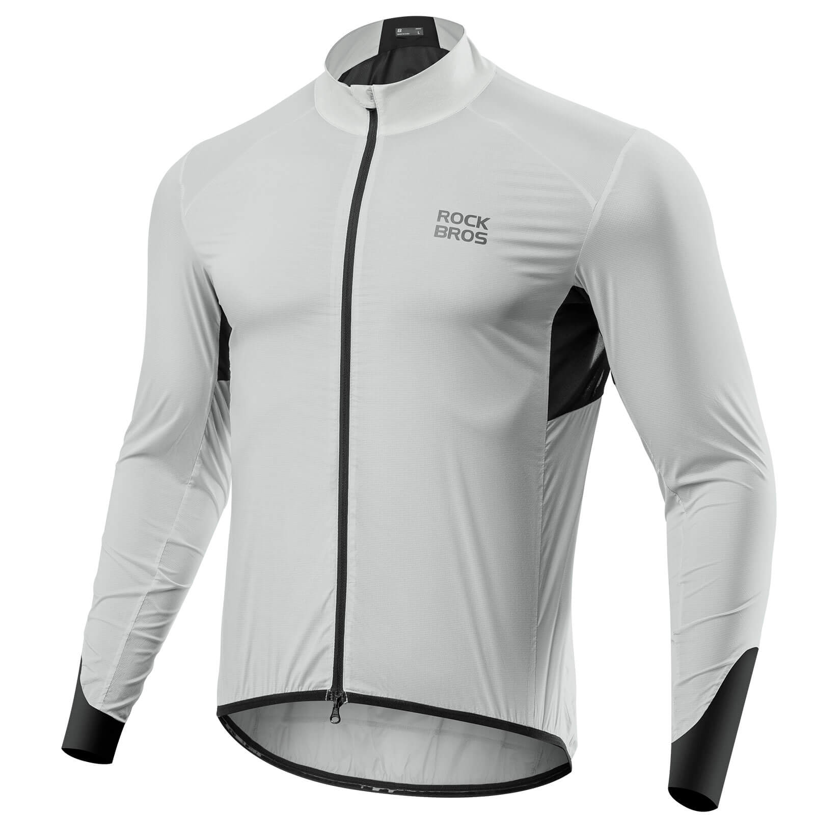rockbros lightweight reflective cycling windbreaker jacket for road cycling.
