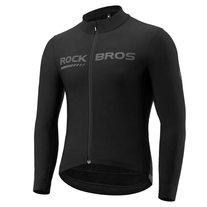 rockbros long sleeve cycling jersey for autumn and winter riding.