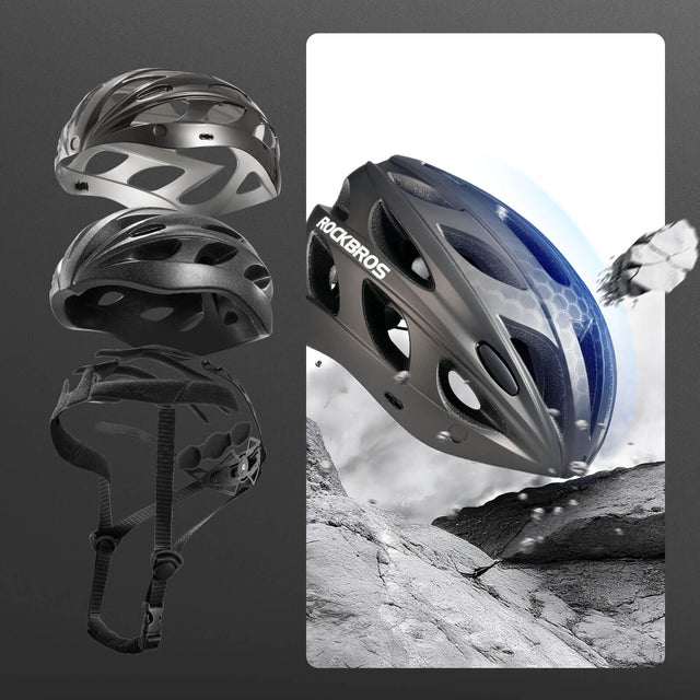 rockbros magnetic goggles cycling helmet for road and mountain biking