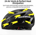 rockbros magnetic goggles cycling helmet for road and mountain biking