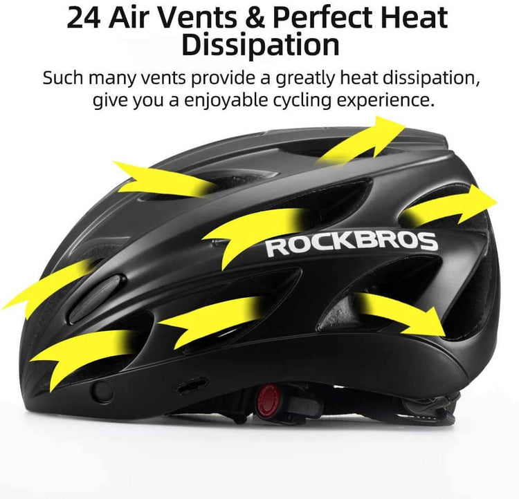 rockbros magnetic goggles cycling helmet for road and mountain biking