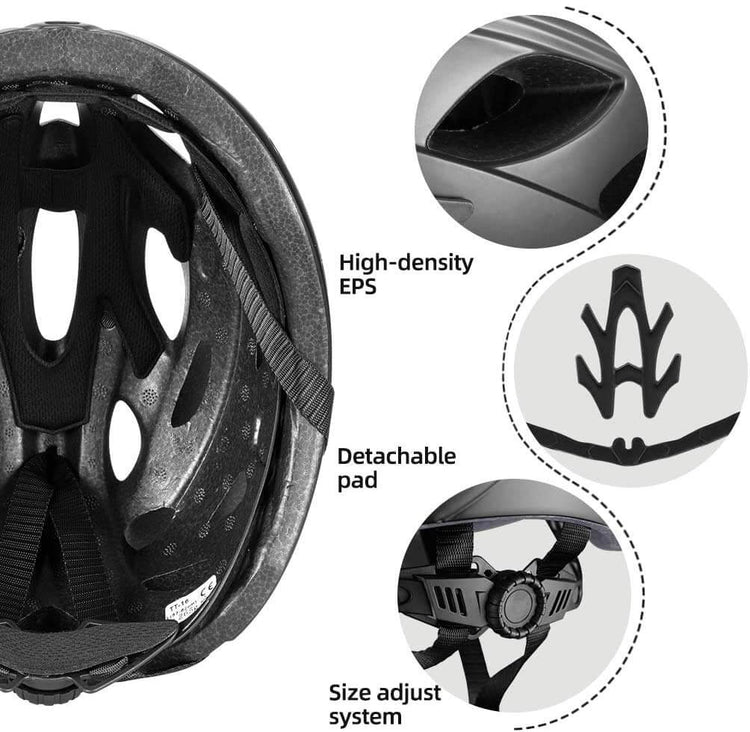 rockbros magnetic goggles cycling helmet for road and mountain biking