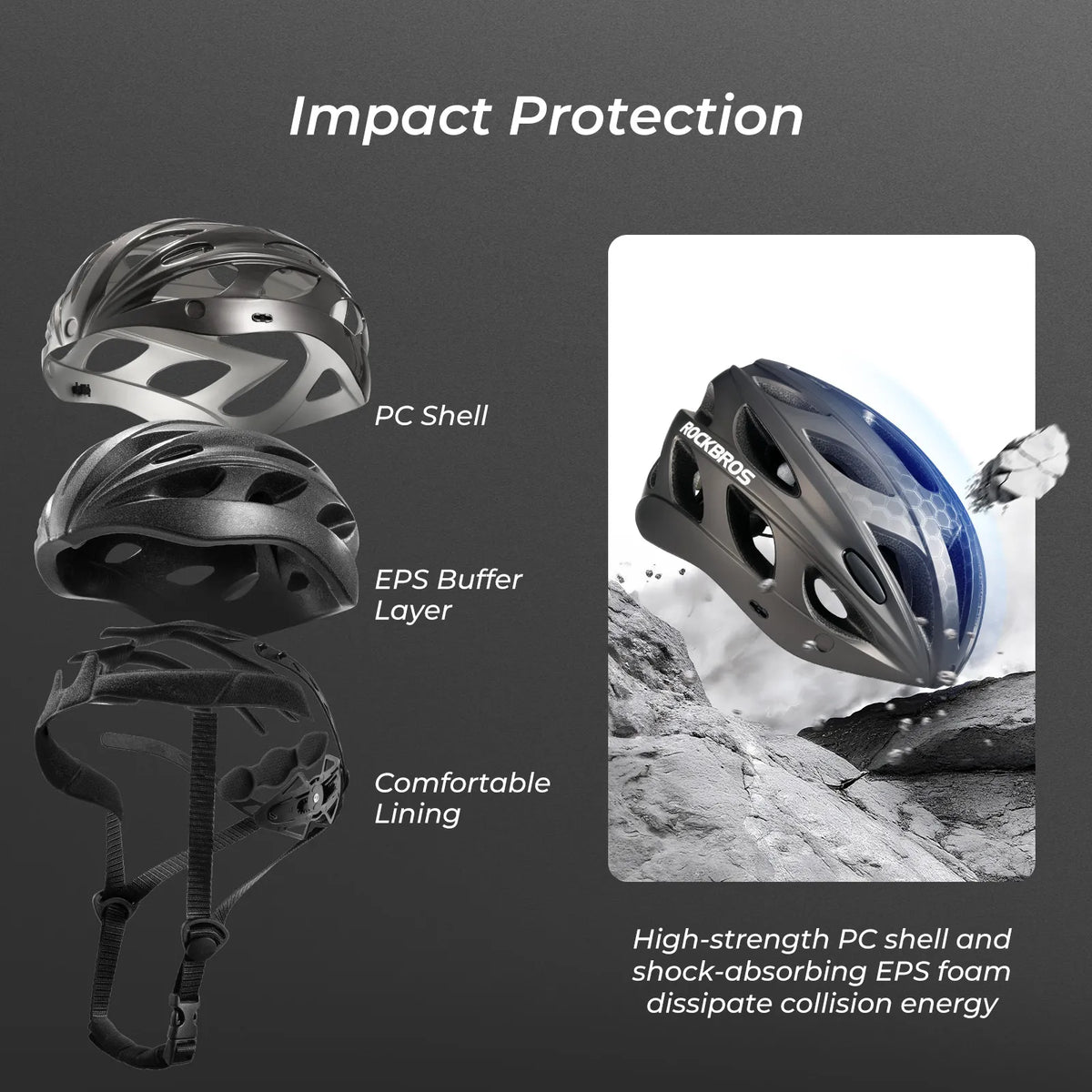 rockbros magnetic goggles cycling helmet for road and mountain biking.
#colour_white