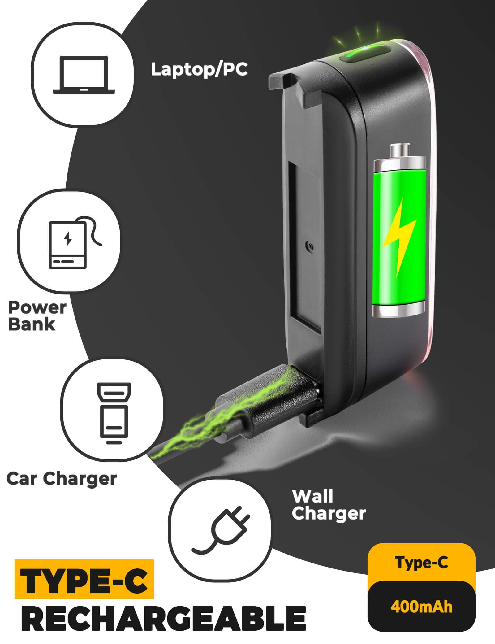 ROCKBROS Magnetic Smart Tail Light with brake sensing and IPX6 waterproof design.