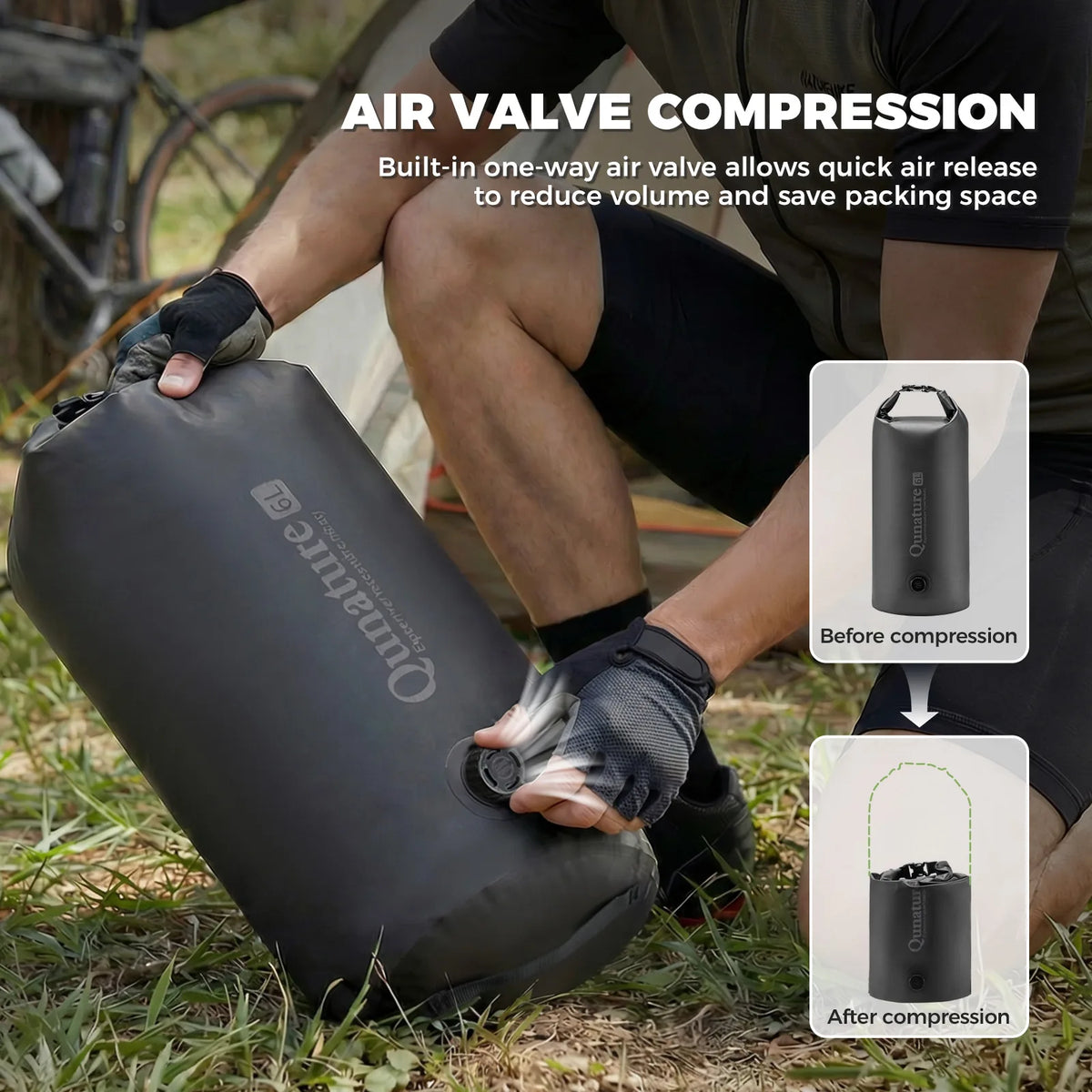ROCKBROS magnetic waterproof compression fork bag 6L