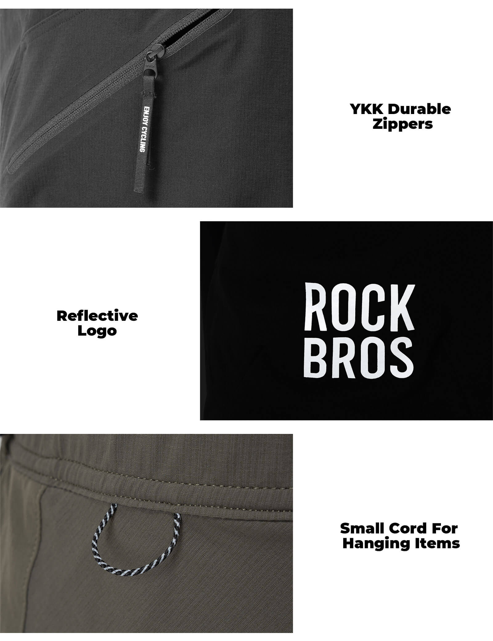 ROCKBROS Men's Quick Dry Commuter Shorts for Running and Hiking.
#color_army green