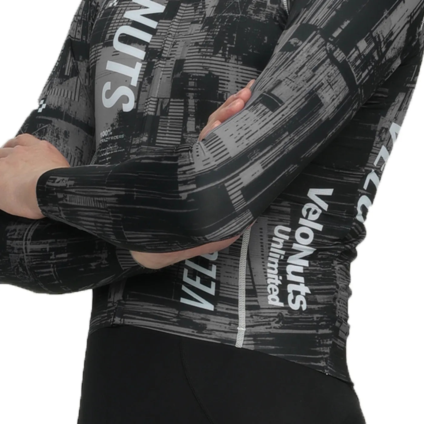 Rockbros Men's Pro Short-Cut Cycling Jersey - The Ultra Short Series with 15° Rise Hem for Aerodynamic Position and Zero Drag - Stealth Black