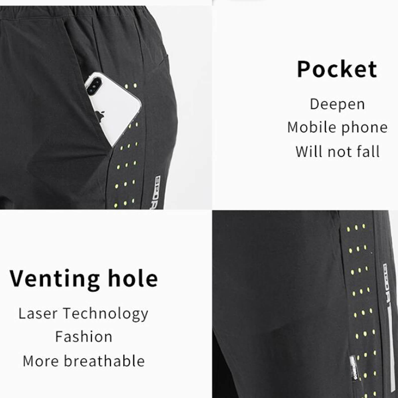 ROCKBROS Men's Anti-Chafe 2-in-1 Training Shorts for Gym and Running.