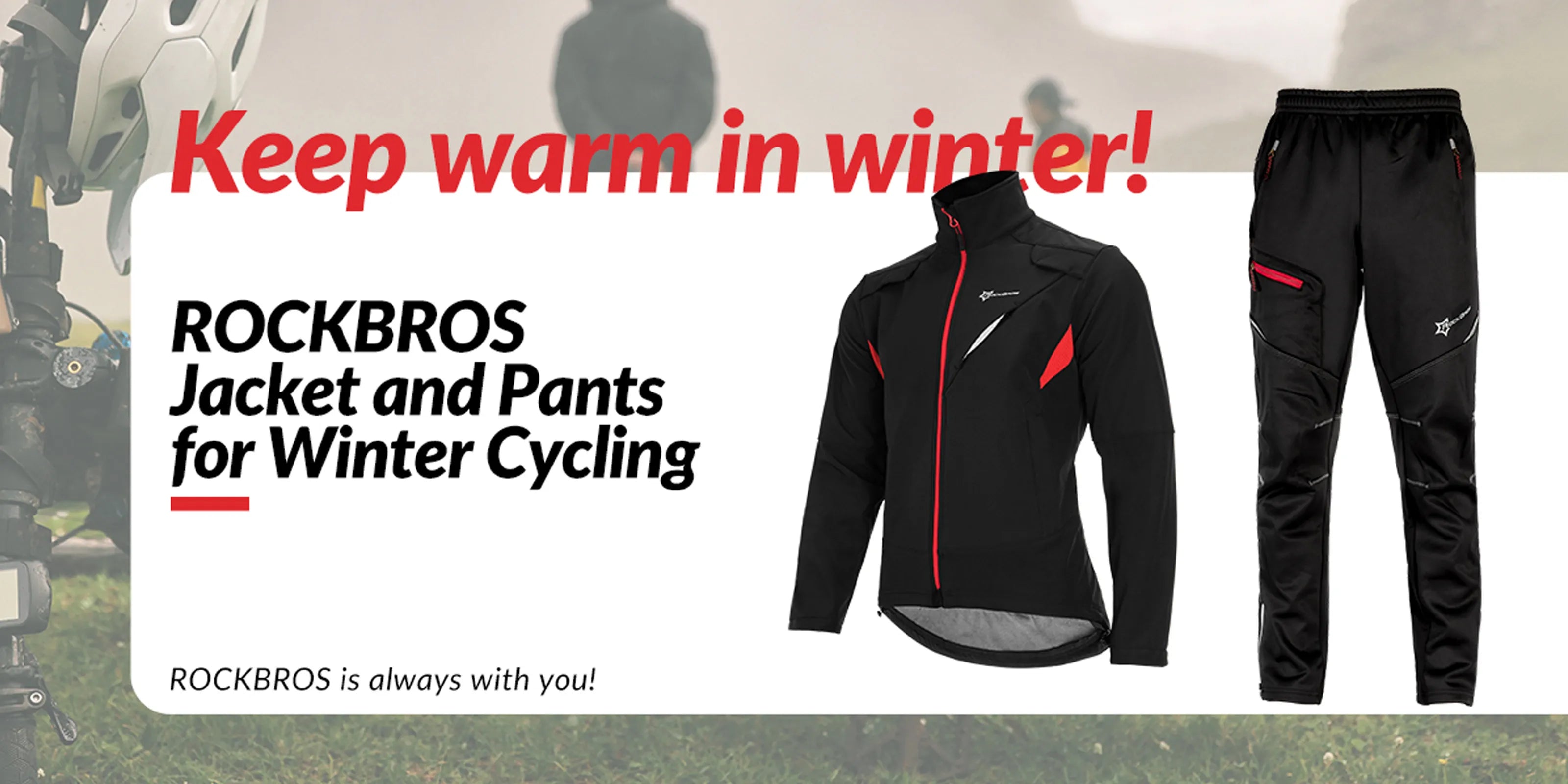 ROCKBROS Men's Thermal Cycling Jacket for winter riding in Australia.