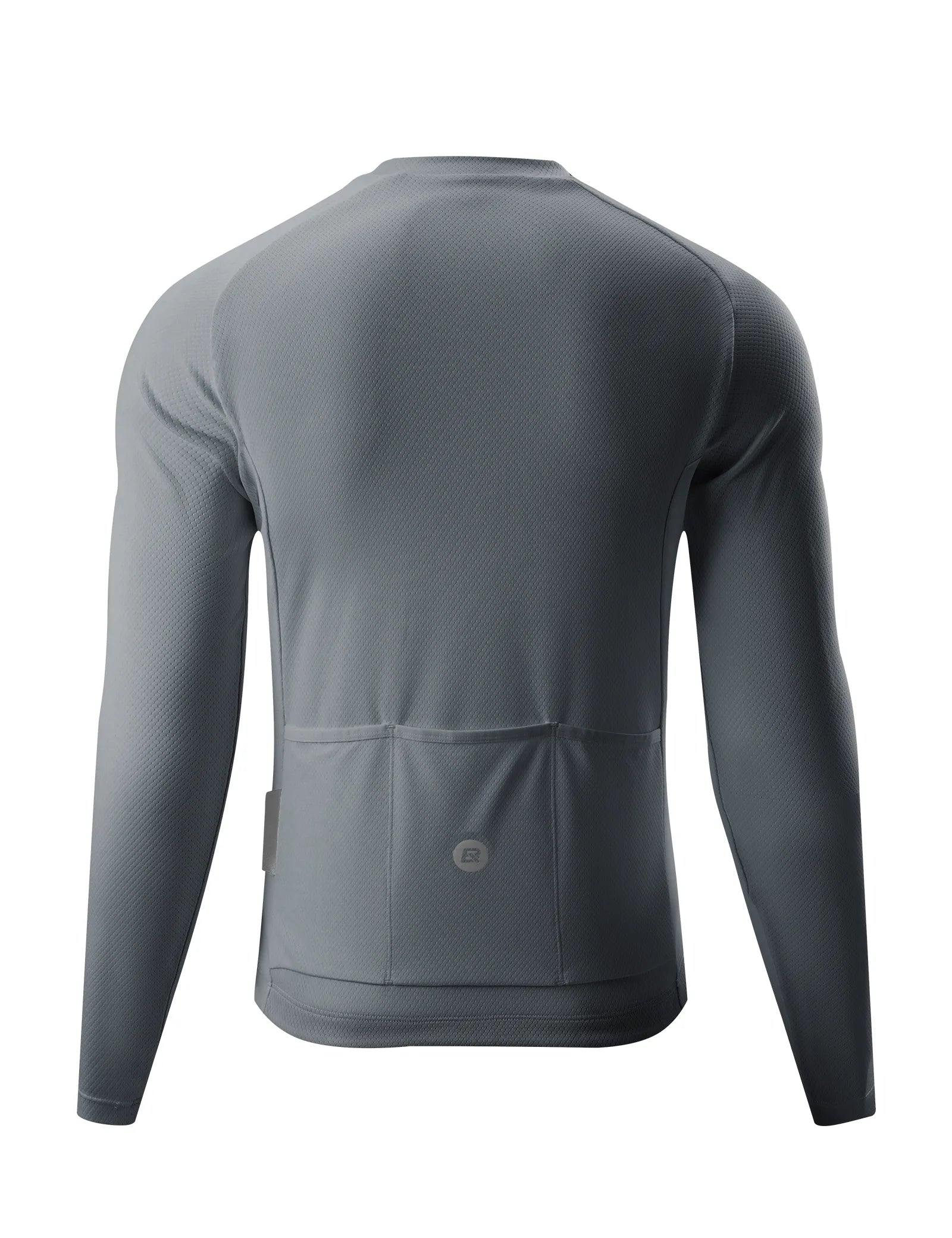 ROCKBROS Men's Zephyra Long Sleeve Cycling Jersey - Lightweight Breathable Half Zip Bike Shirt Front View.
#color_grey