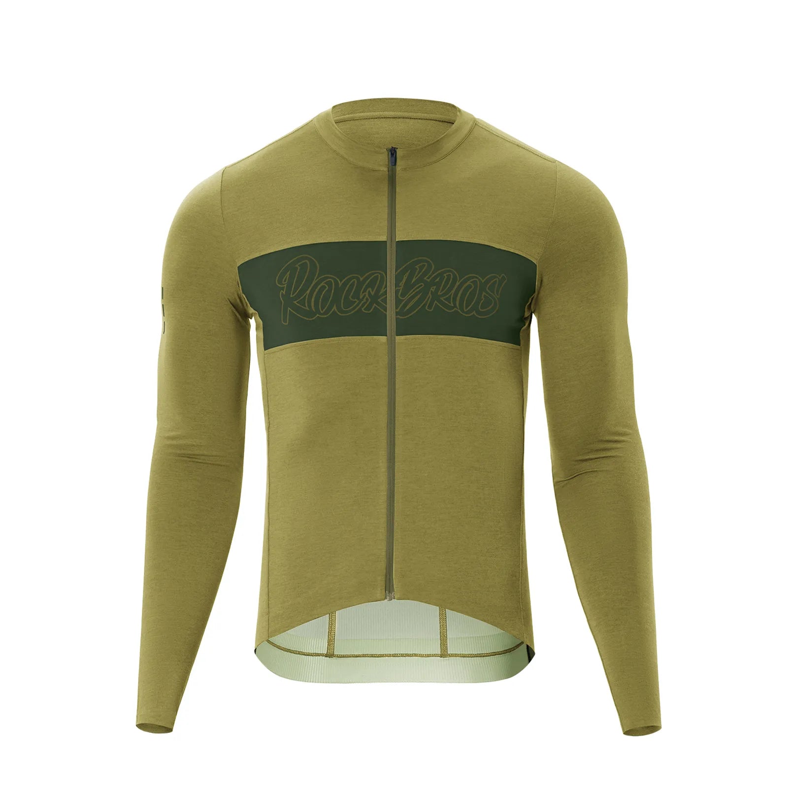 ROCKBROS Men's Merino Wool Long Sleeve Cycling Jersey - SoftTouch Series.
#color_bronze
