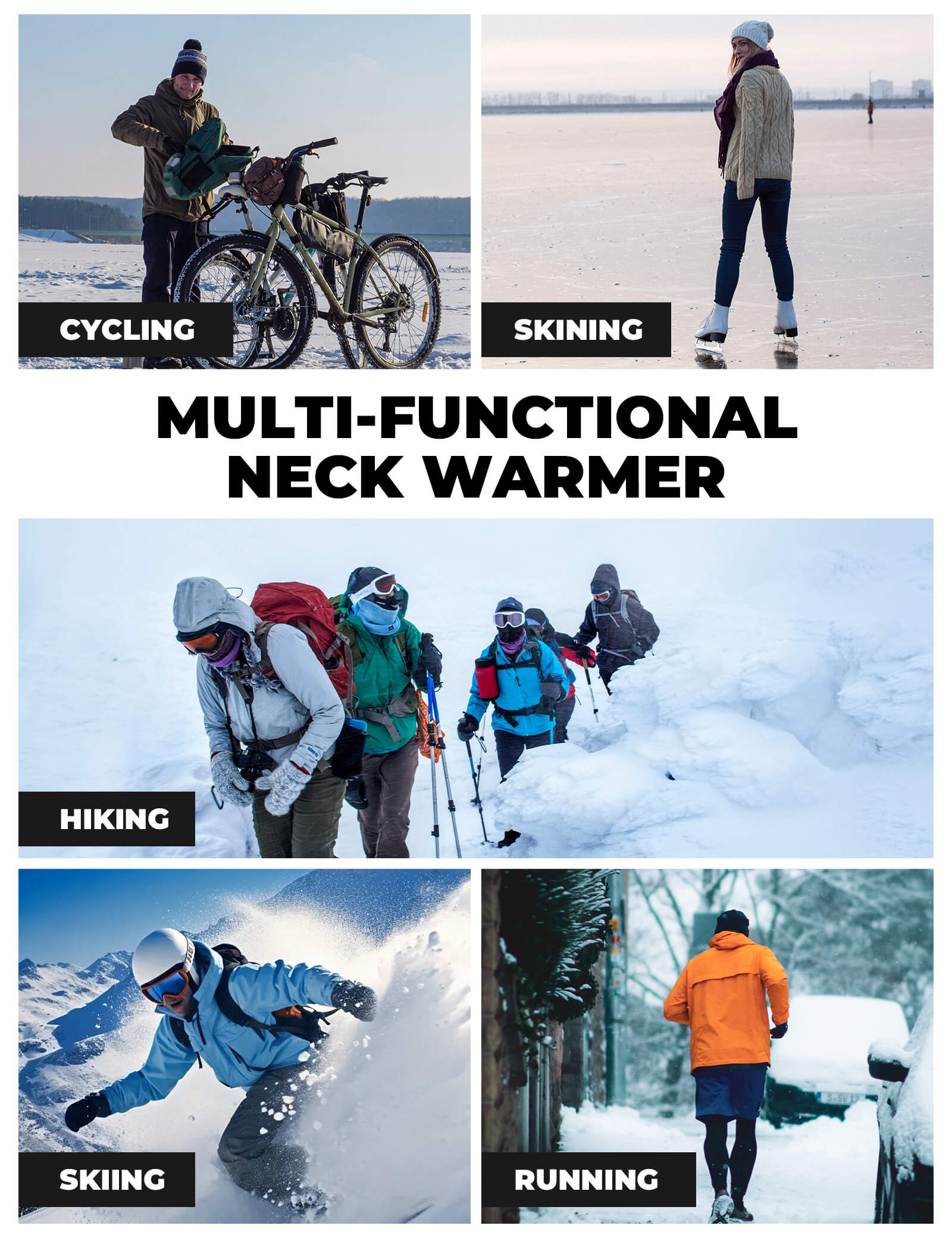 ROCKBROS Merino Wool Tencel Face Mask for Winter Outdoor Sports.
#color_grey