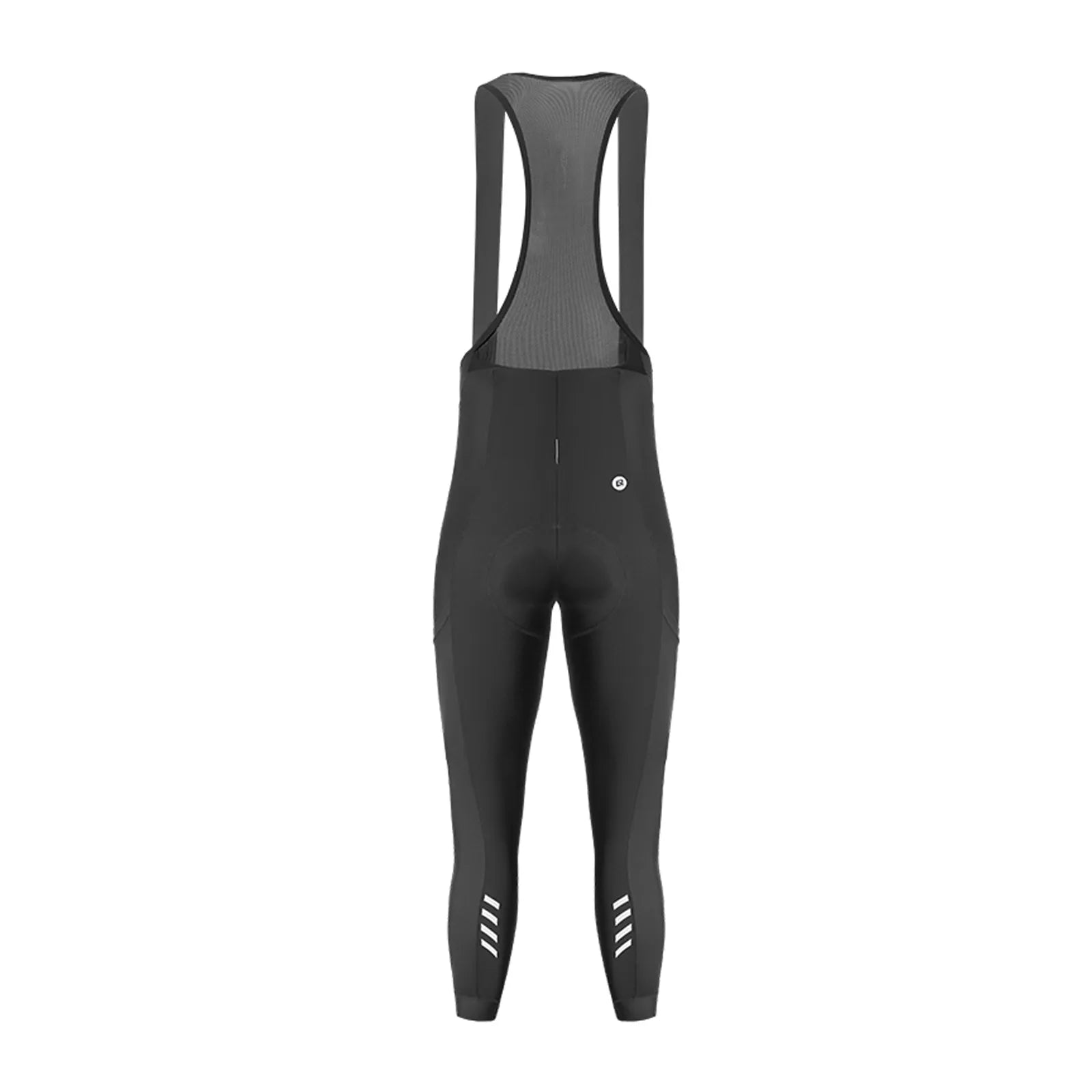 ROCKBROS Miller Series 3/4 length thermal cycling bib tights in black with ergonomic fit.