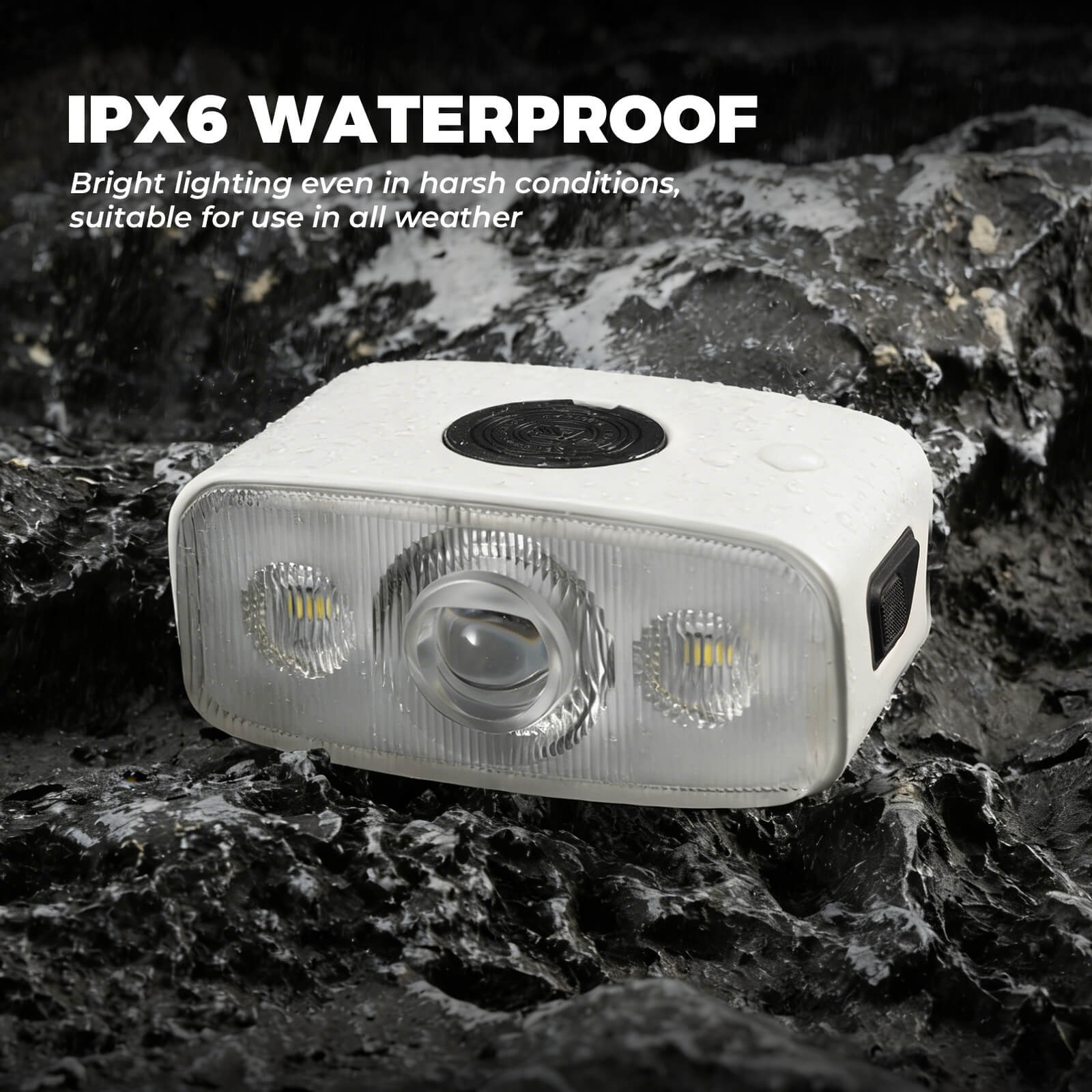 ROCKBROS Mini Bike Front Light - Ultra Bright LED Safety Torch for Night Riding.
#color_white