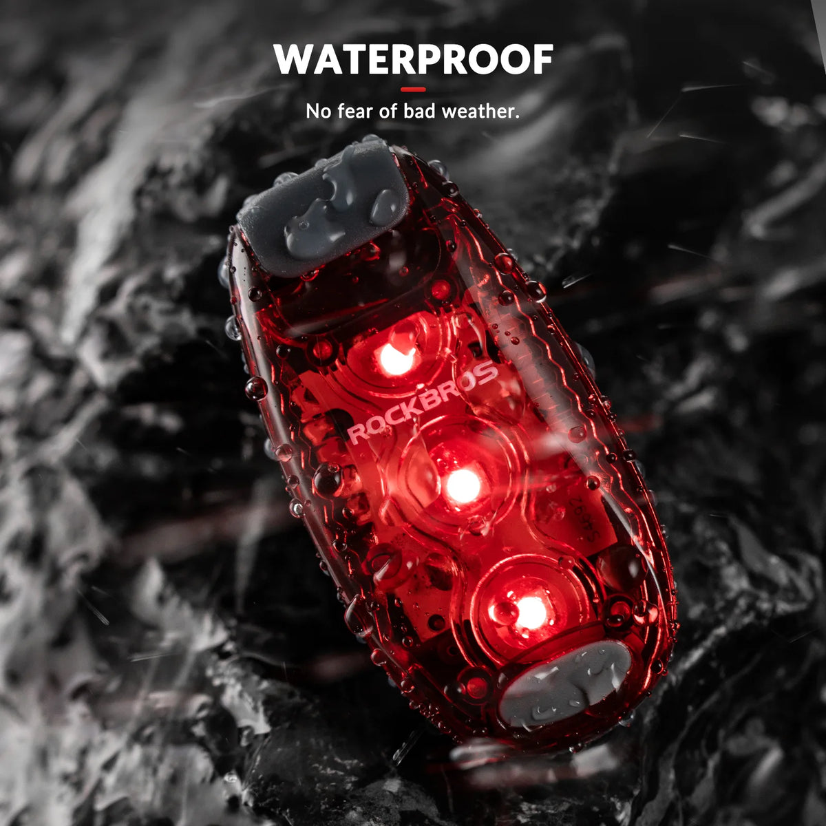 ROCKBROS mini red safety light for running and walking