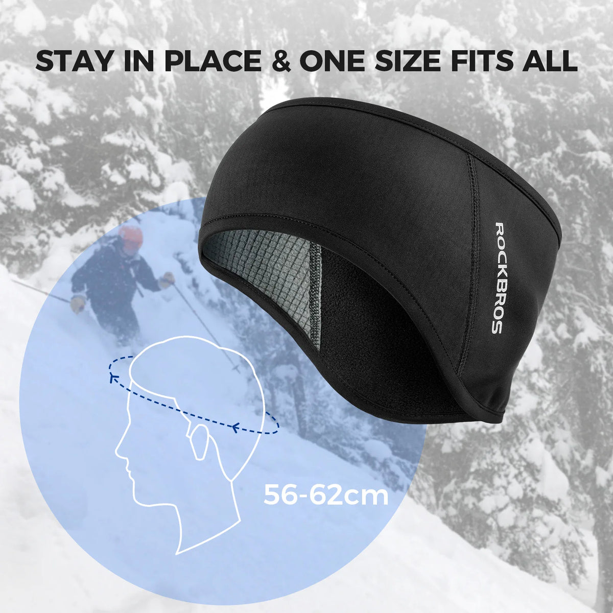 Winter Thermal Ear Warmer Headband with Ponytail Opening.
#options_women