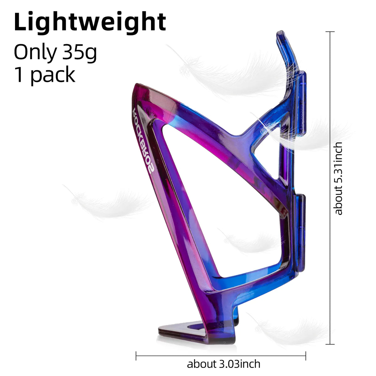 ROCKBROS MTB bike bottle cage with gradient PC design.
#colour_purple