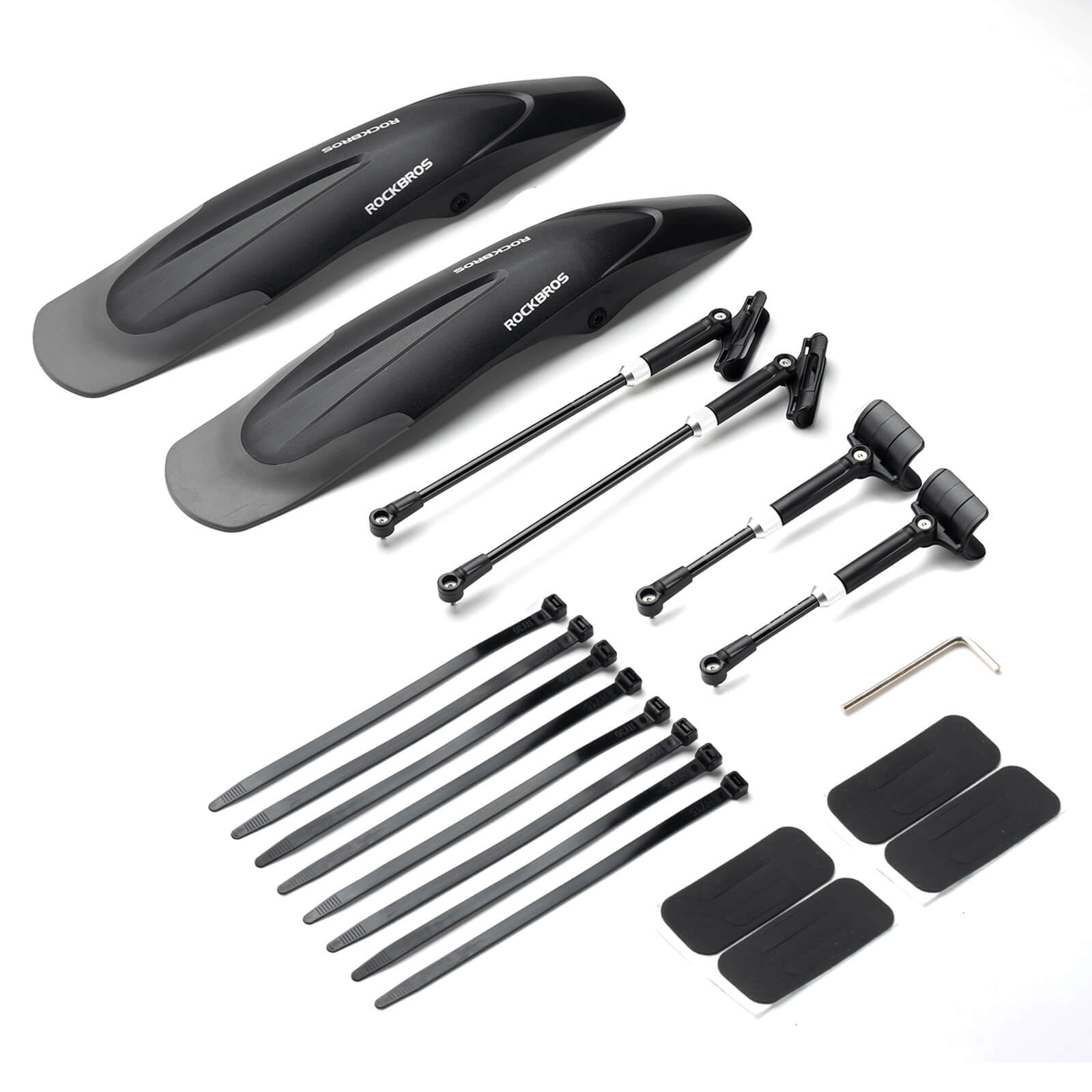 ROCKBROS Mountain Bike Mudguards Set, Adjustable Front and Rear Fenders for 26-29 inch MTB
#options_Front & Rear Fenders