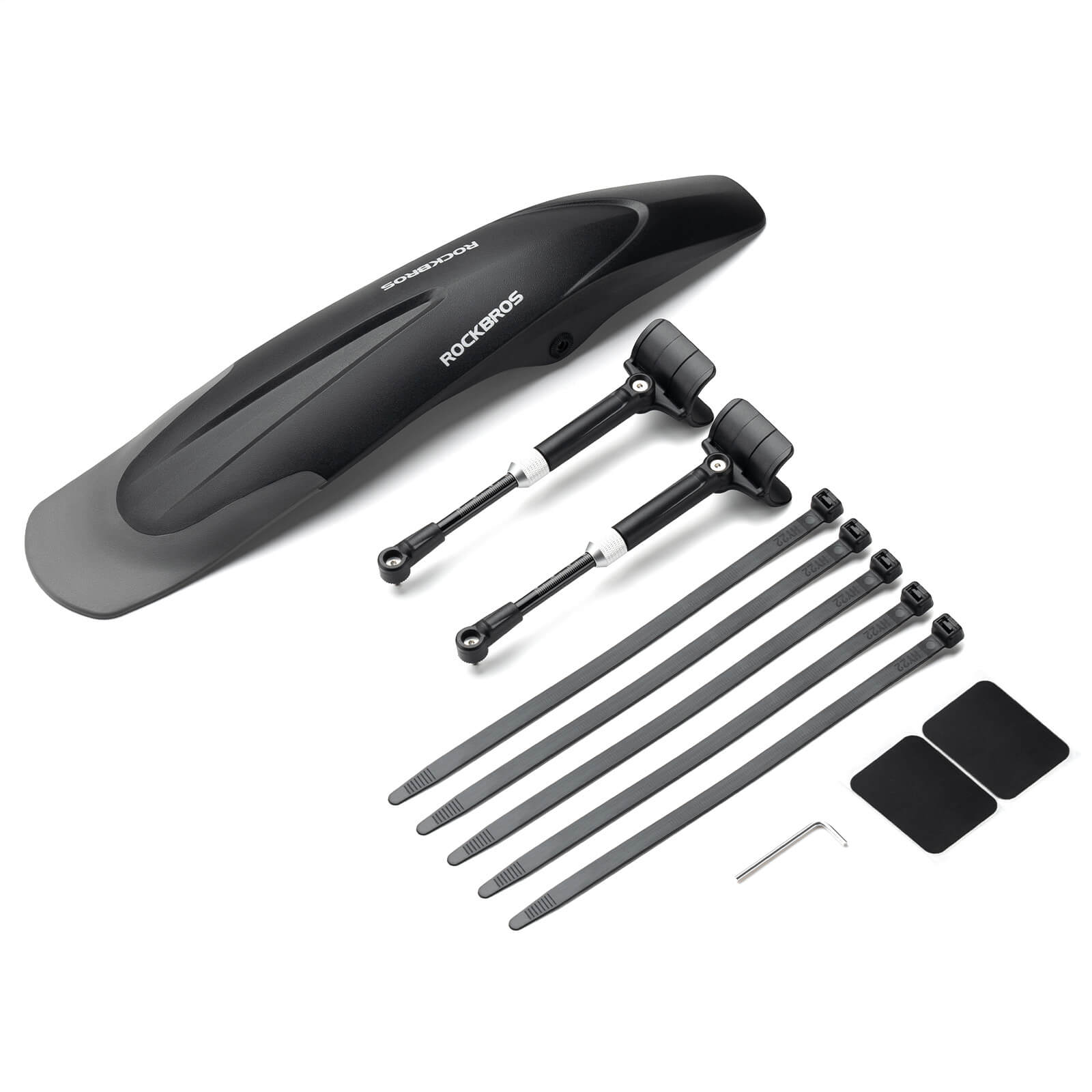 ROCKBROS Mountain Bike Mudguards Set, Adjustable Front and Rear Fenders for 26-29 inch MTB
#options_Front Fender