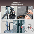 rockbros compact steel cable lock for outdoor security
#color_black