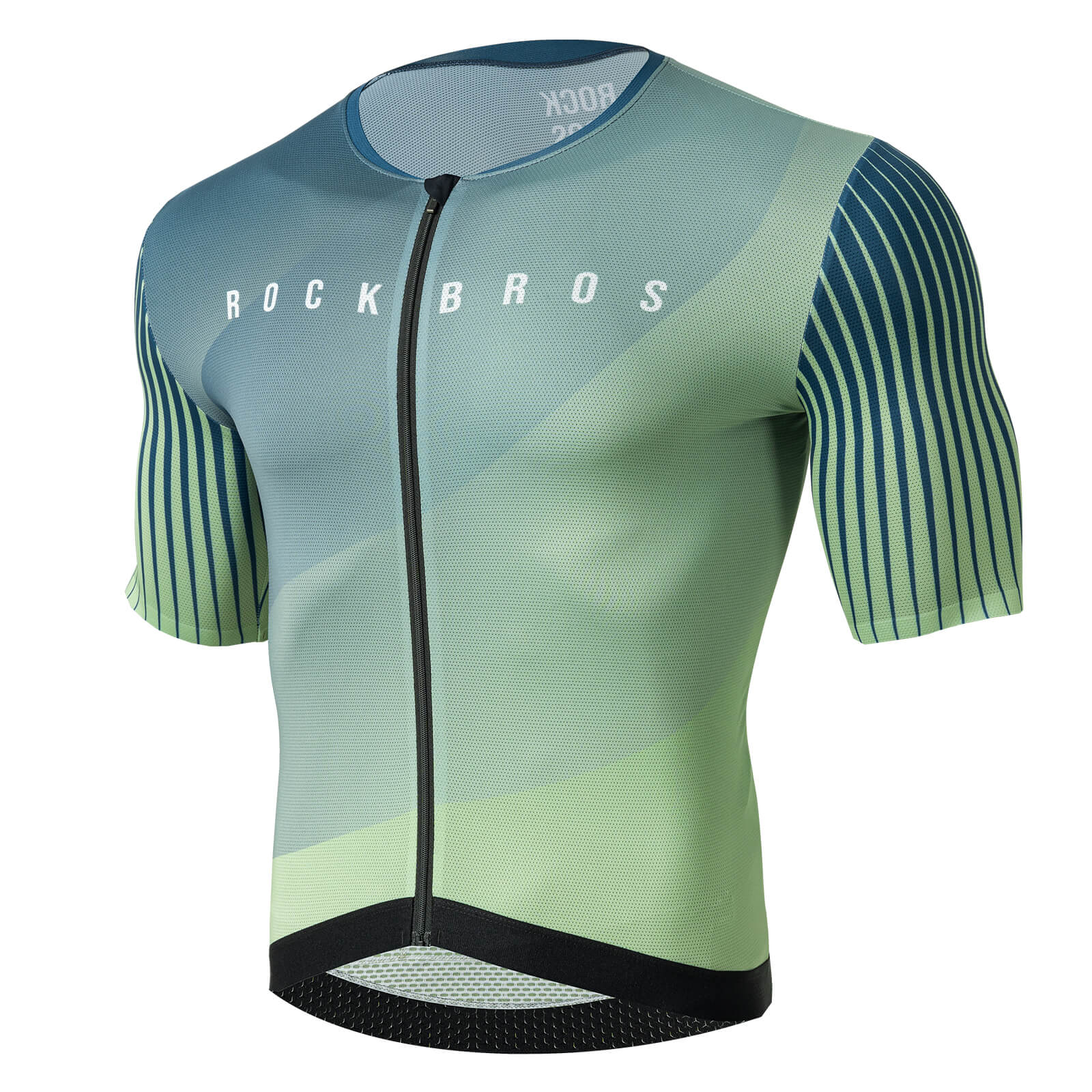 rockbros lightweight men’s cycling jersey for outdoor rides
#color_teal green