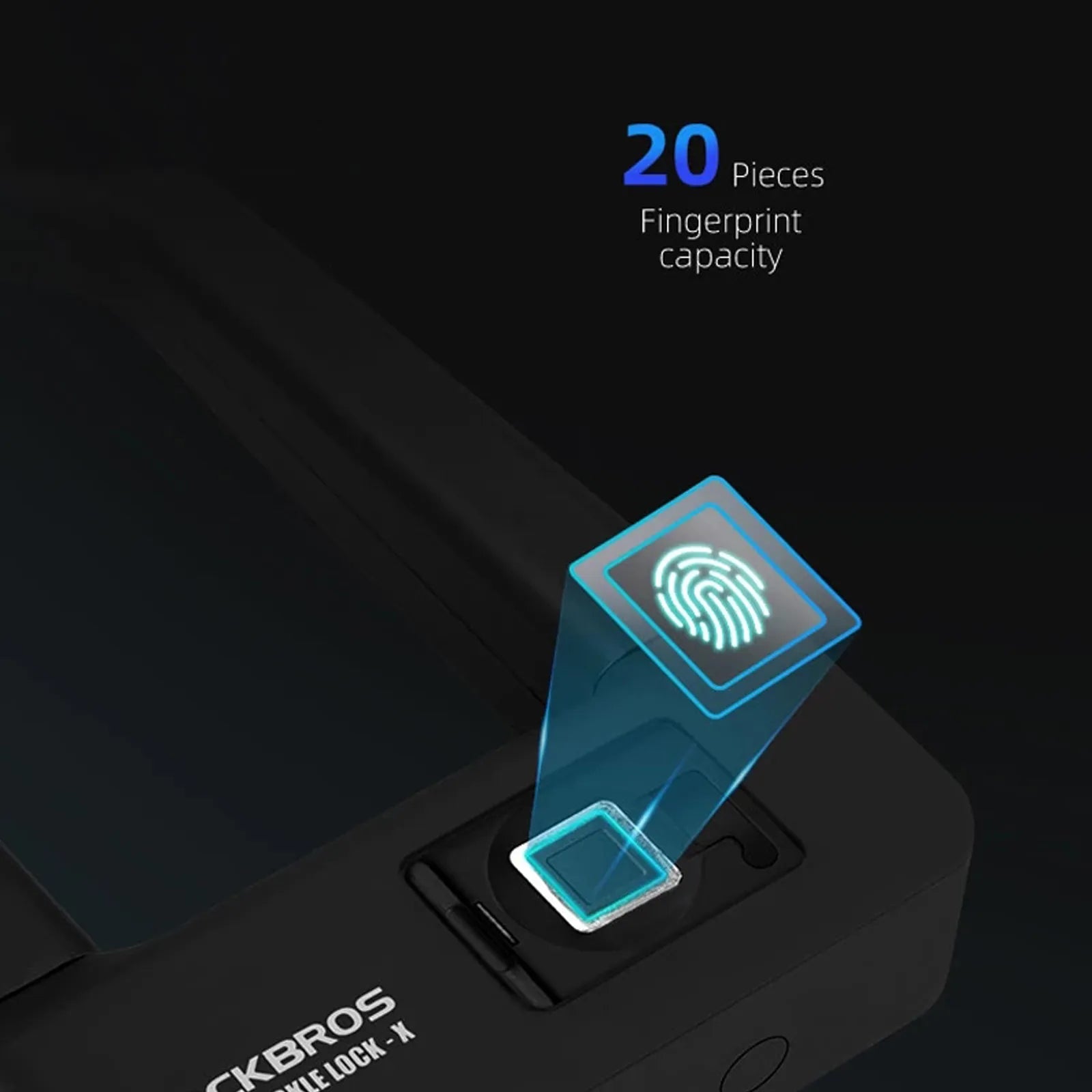 ROCKBROS NFC smart U-lock with long shackle design
