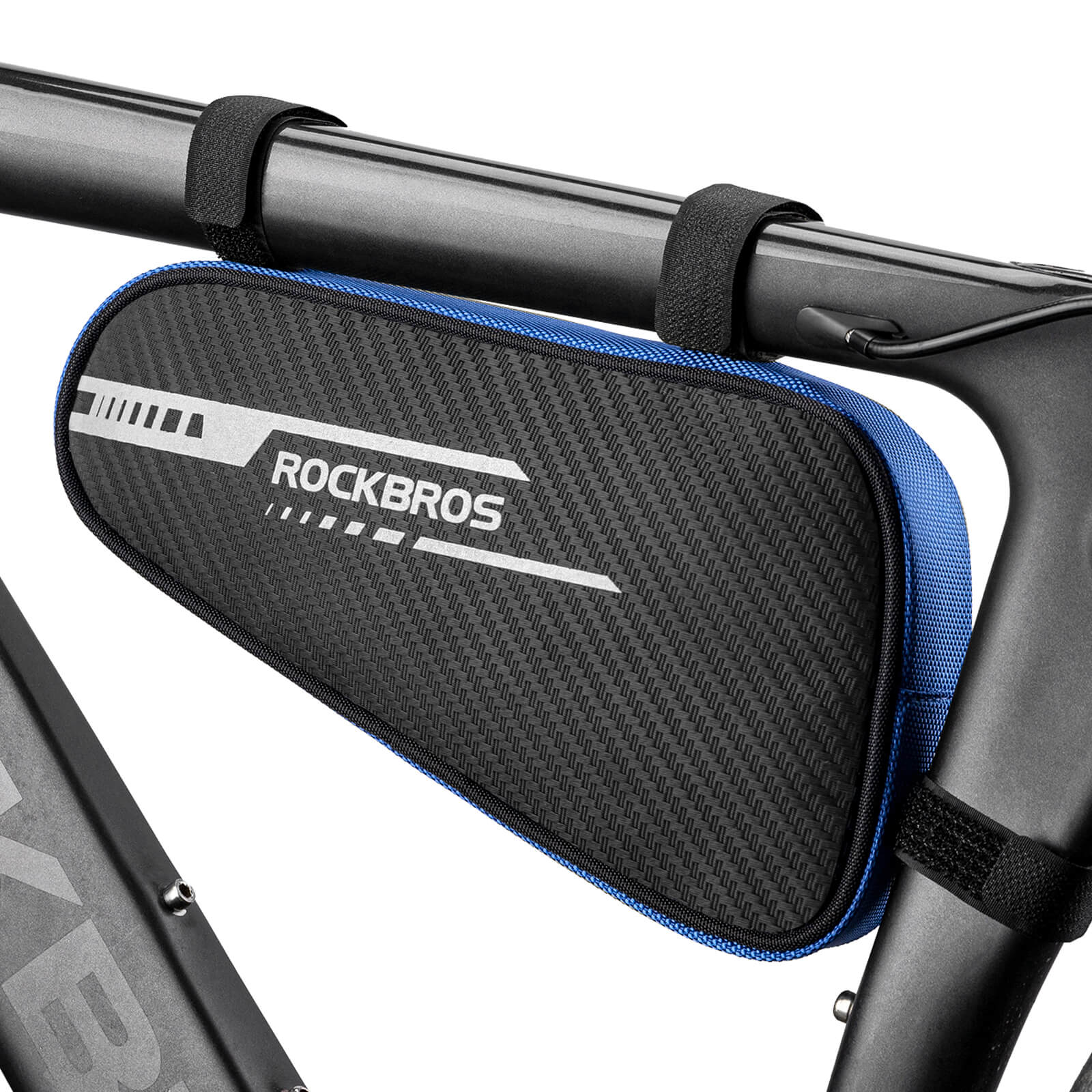 ROCKBROS nylon triangle frame bag with large capacity storage.
#color_blue