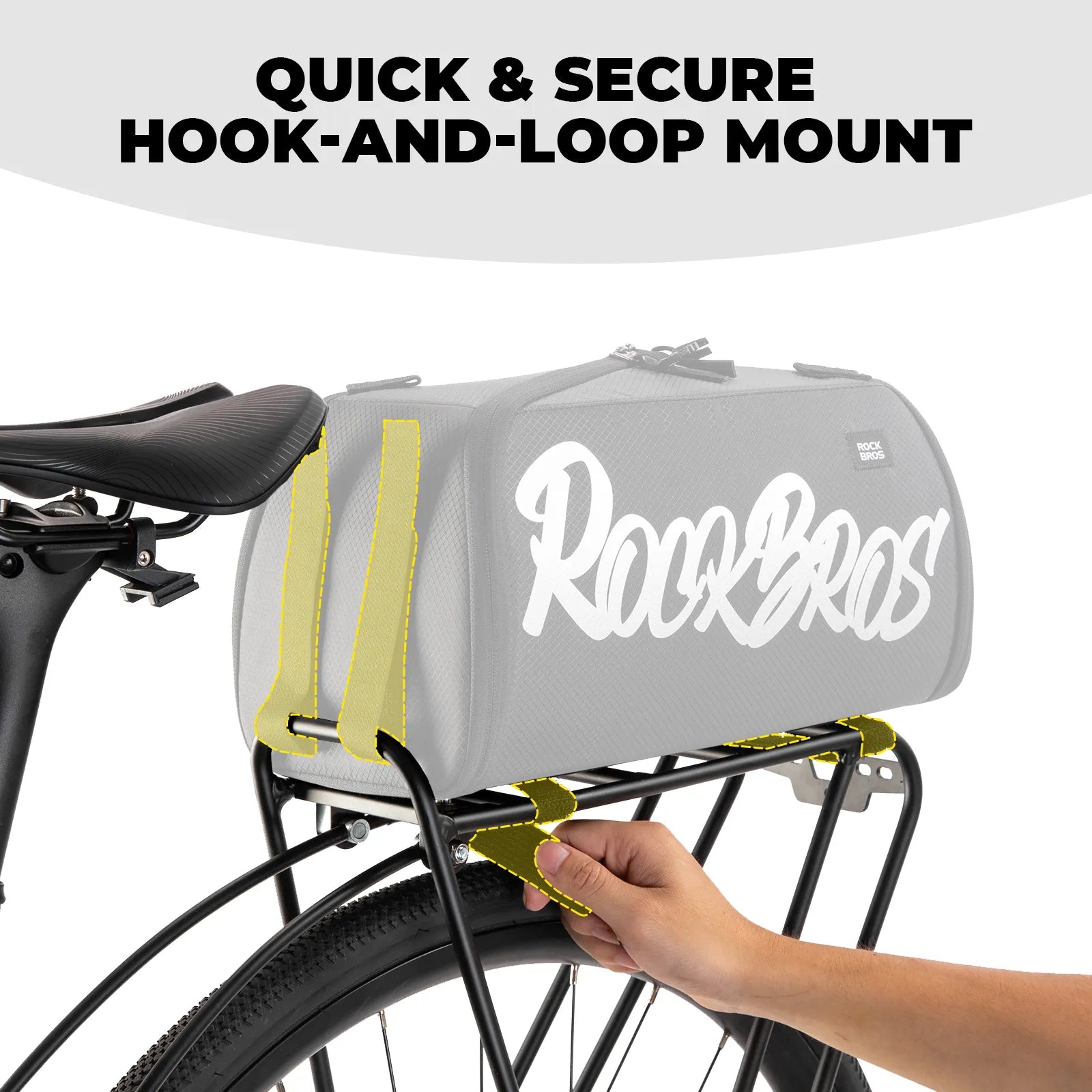 ROCKBROS large capacity bike pannier bag with wraparound zipper for easy access.
#options_Standard (11.6L)