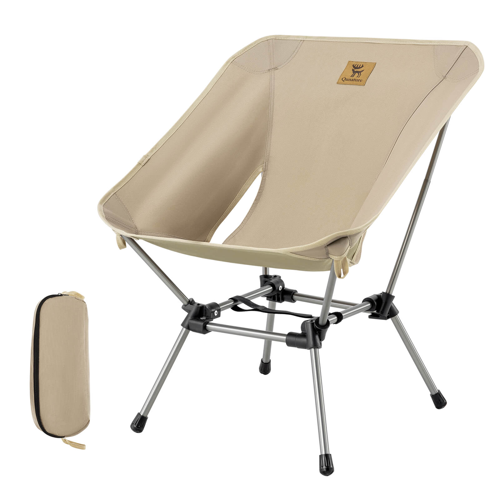 rockbros lightweight and easy carry camping chair.
#color_light khaki