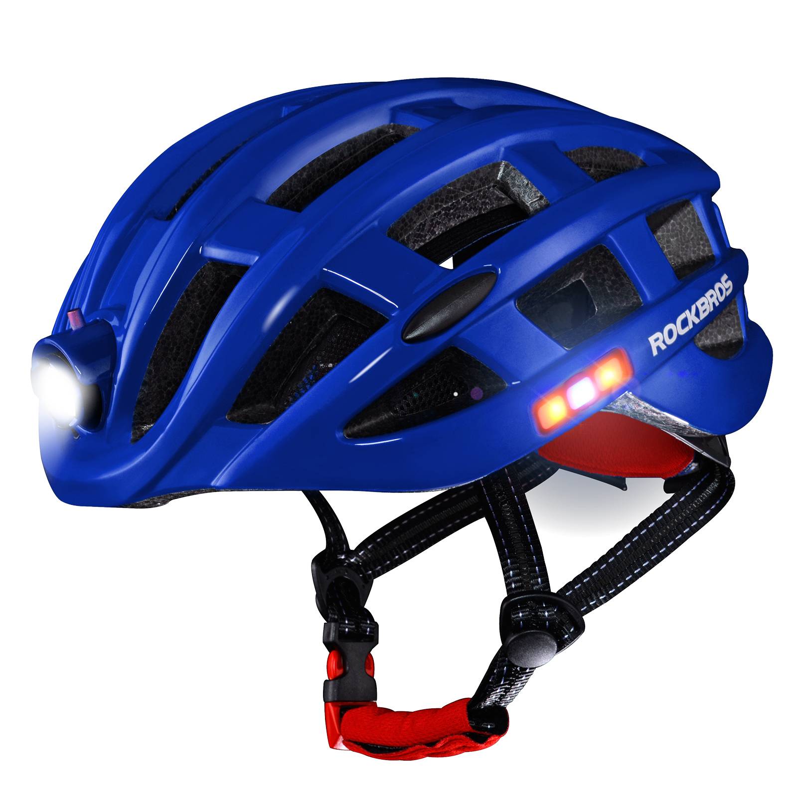 ROCKBROS ultralight bike helmet light for night cycling with EPS safety design.
#color_blue