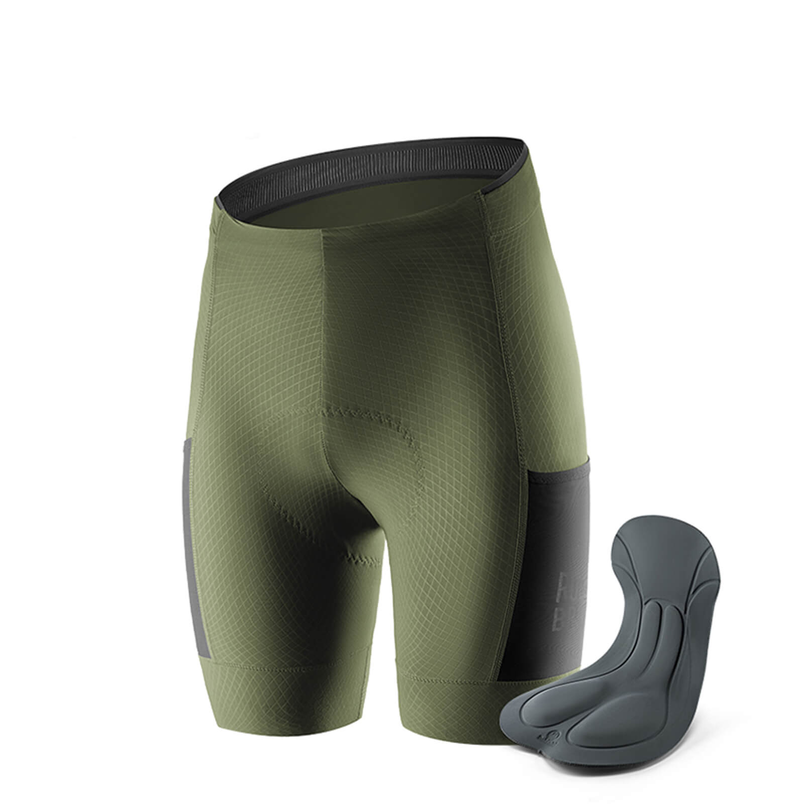 ROCKBROS padded breathable cycling shorts for road biking.
#color_green