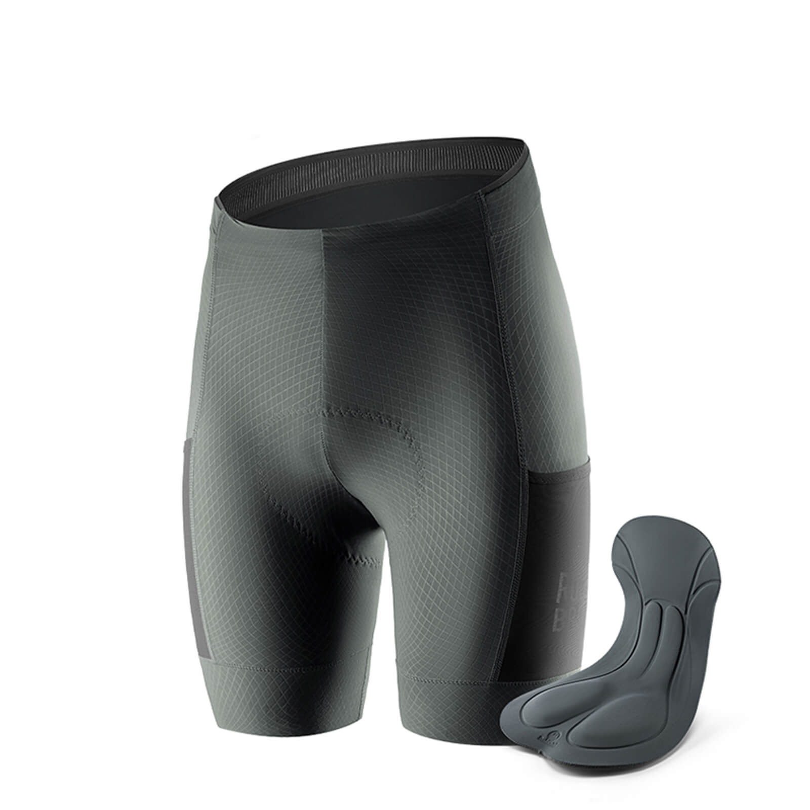 ROCKBROS padded breathable cycling shorts for road biking.
#color_grey