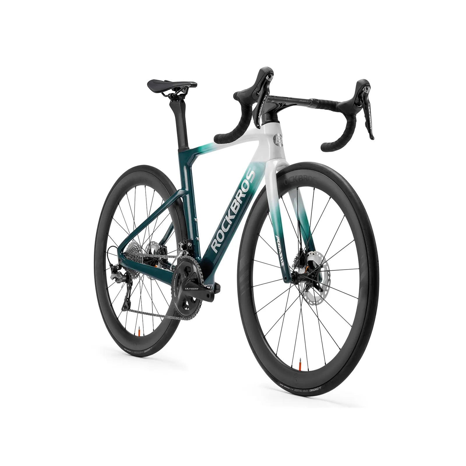 Rockbros PGZ Carbon Fiber Road Bike in Blue and Green Gradient Finish - Professional Racing Bicycle.
#kits_Shimano R8020 kit