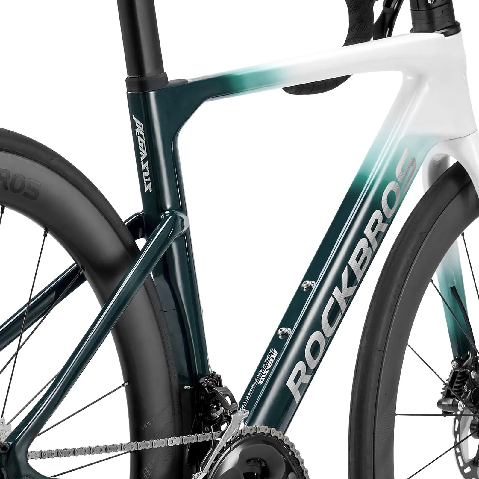 Rockbros PGZ Carbon Fiber Road Bike in Blue and Green Gradient Finish - Professional Racing Bicycle.
#kits_Shimano R8020 kit