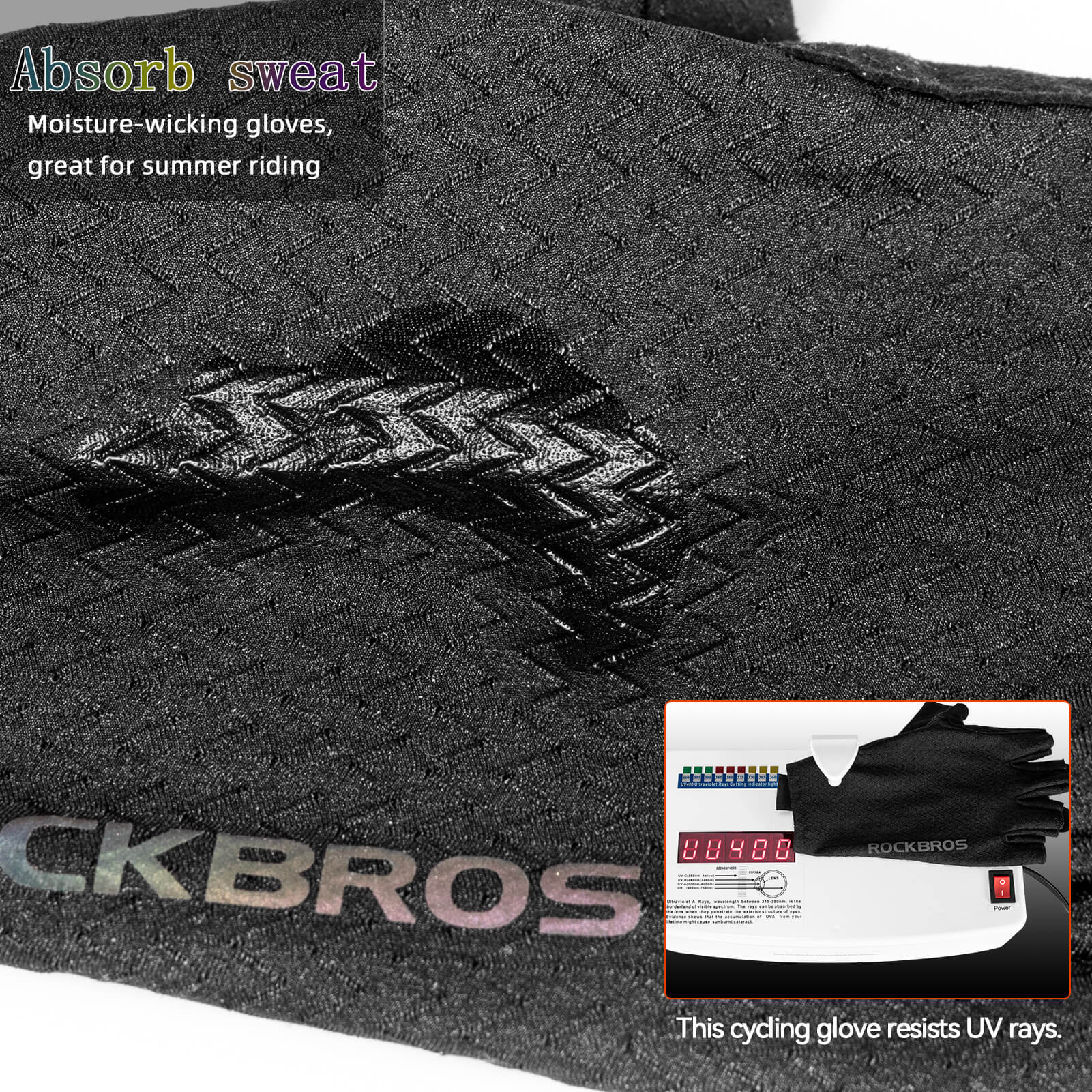 ROCKBROS phantom shadow half finger sports gloves for cycling and training.