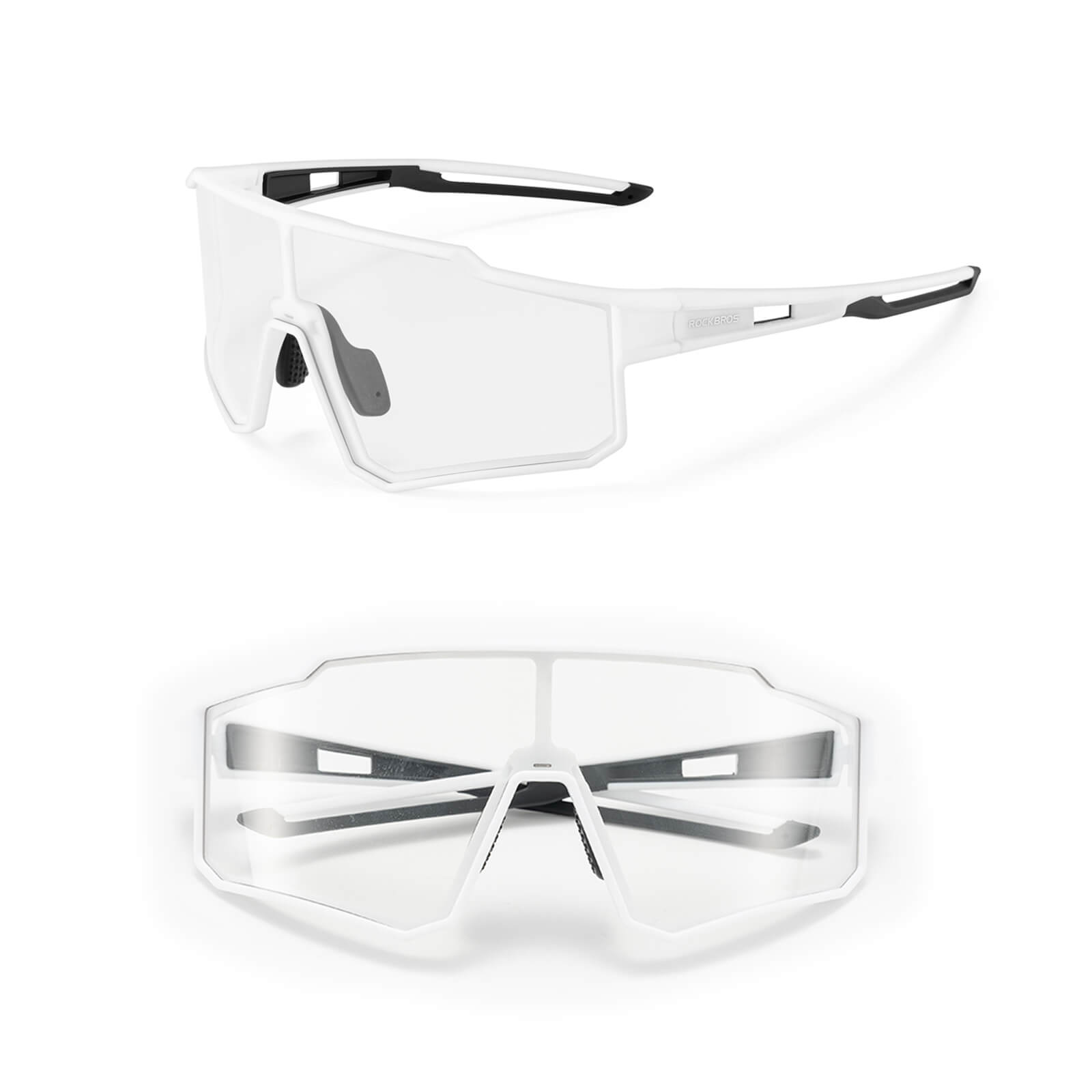 rockbros full frame photochromic cycling glasses for bike riding