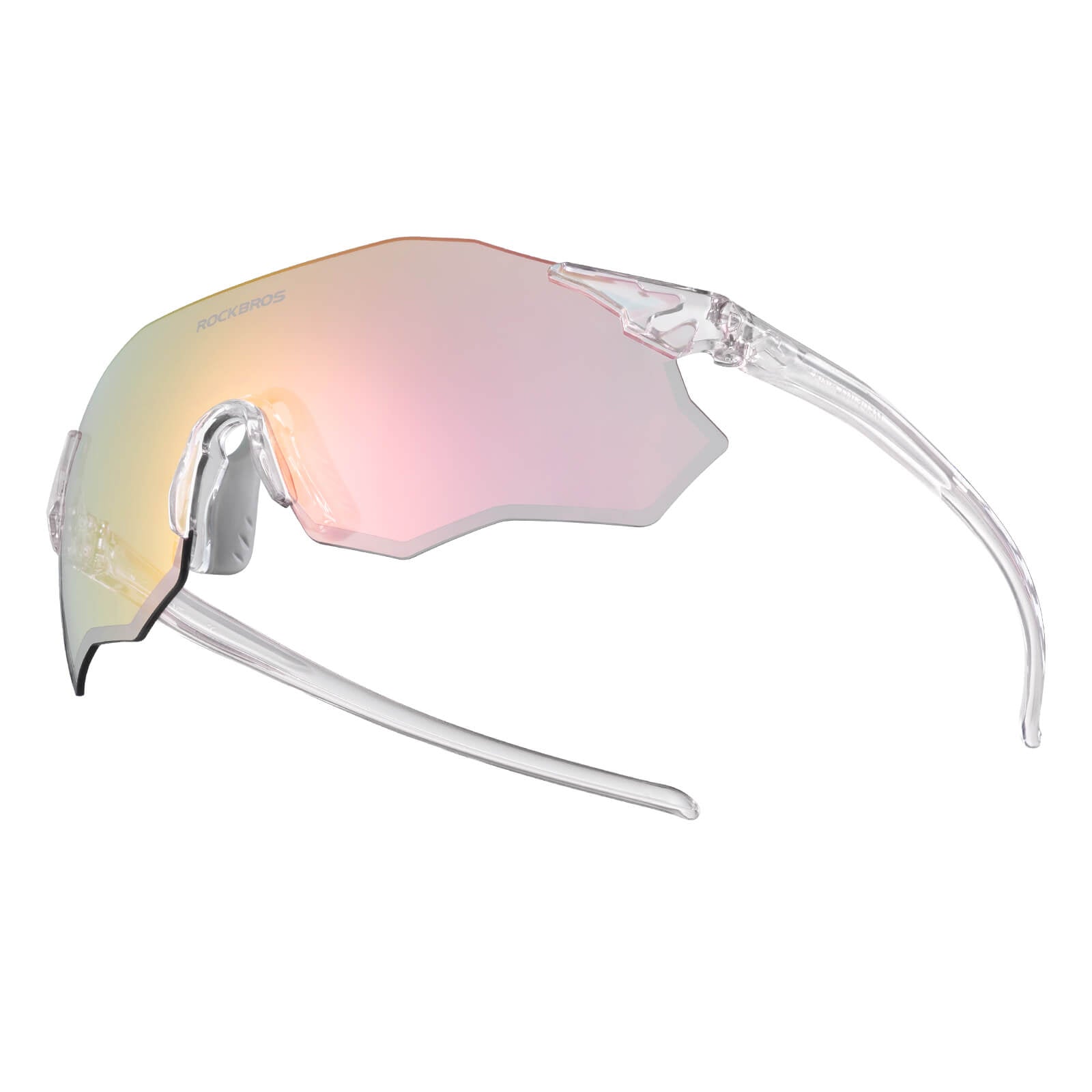 rockbros photochromic cycling glasses uv400 protection tr90 lightweight frame for outdoor riding